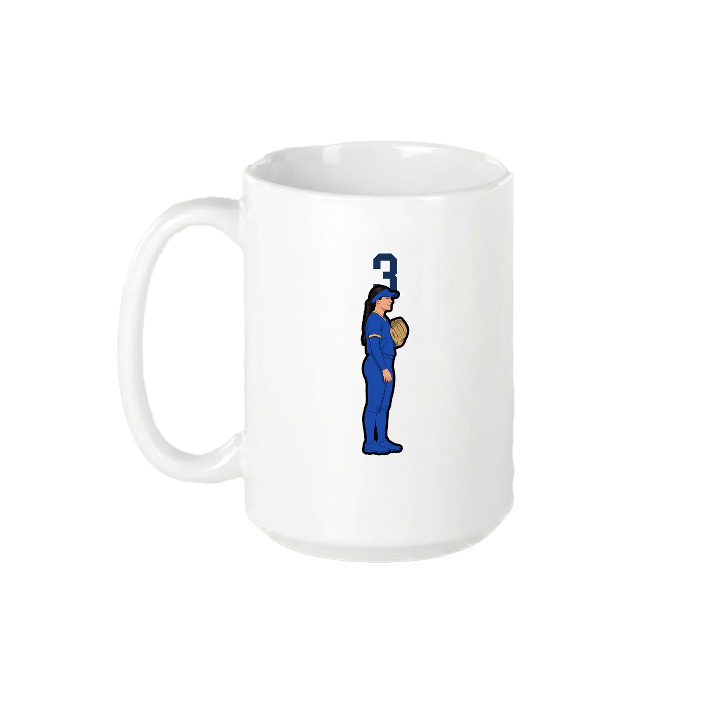 15oz Coffee Mug — Number Top in White