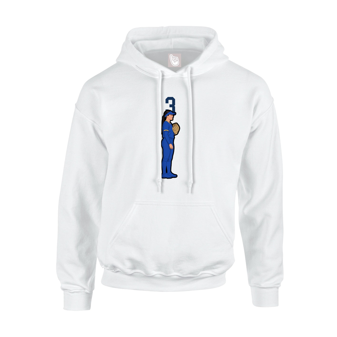 Hoodie — Number Top in White