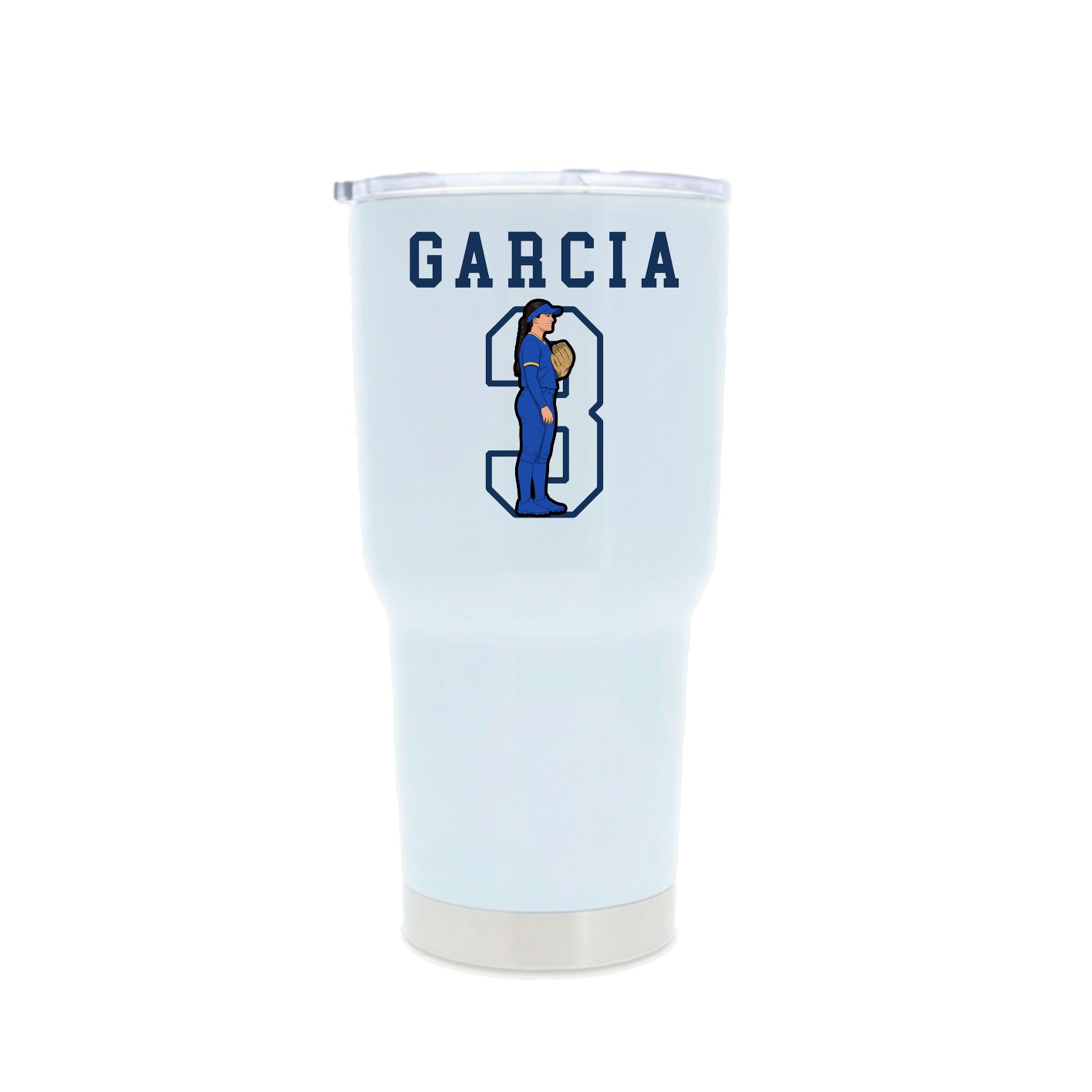 30oz Stainless Steel Tumbler — Shirsey in White