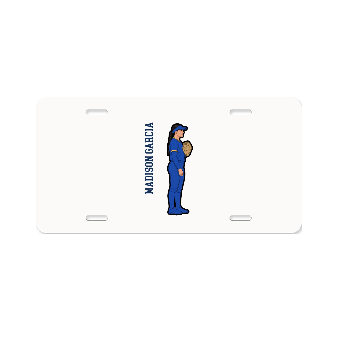 License Plate — Name Vertical in Classic