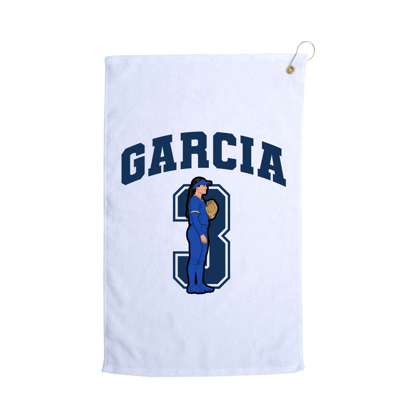 Golf Towel — Number in White