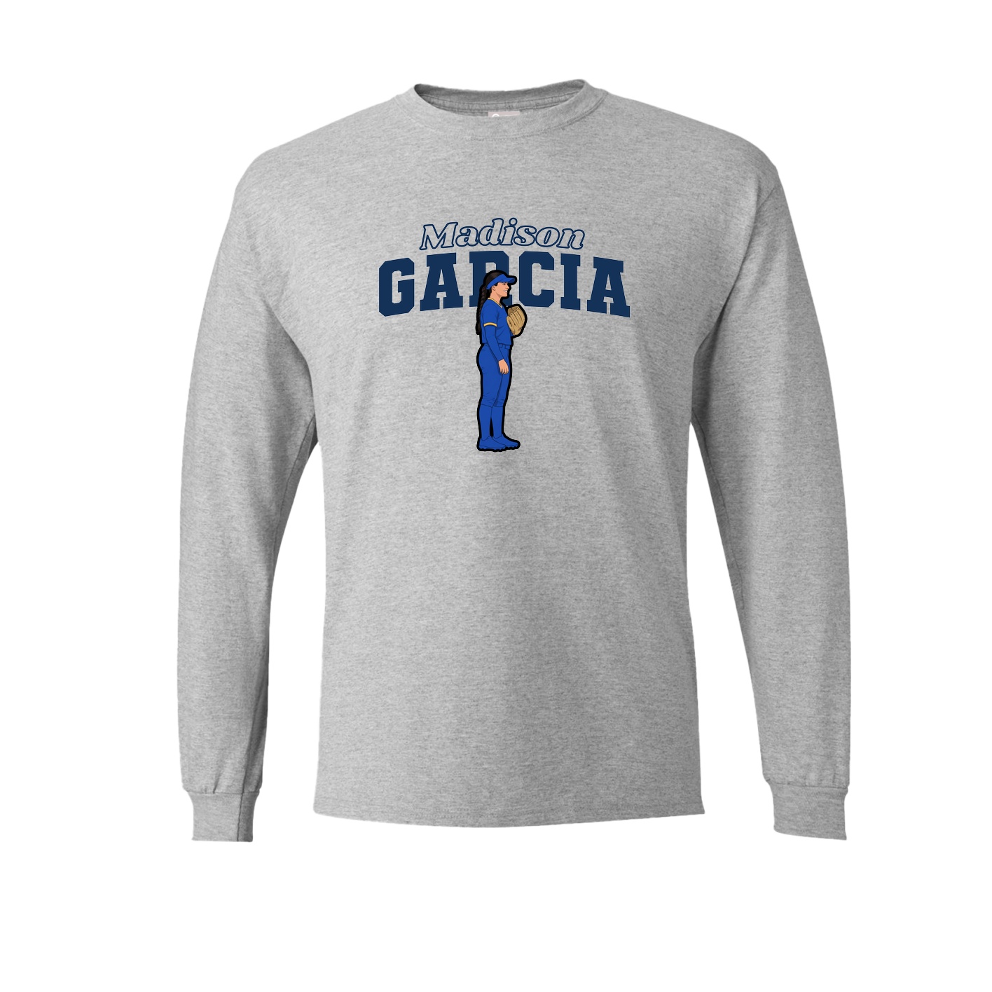 Long Sleeve Tee — Name Arch in Grey