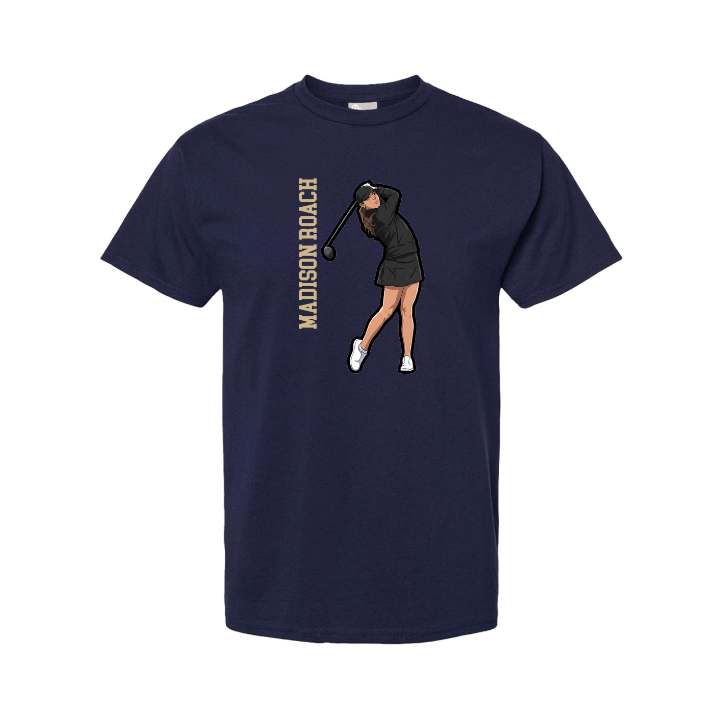 Tee — Name Vertical in Navy