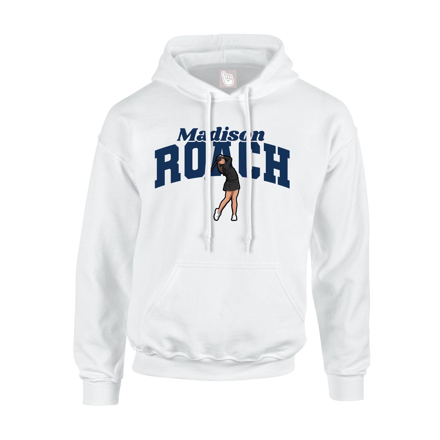 Hoodie — Signature Arch in White