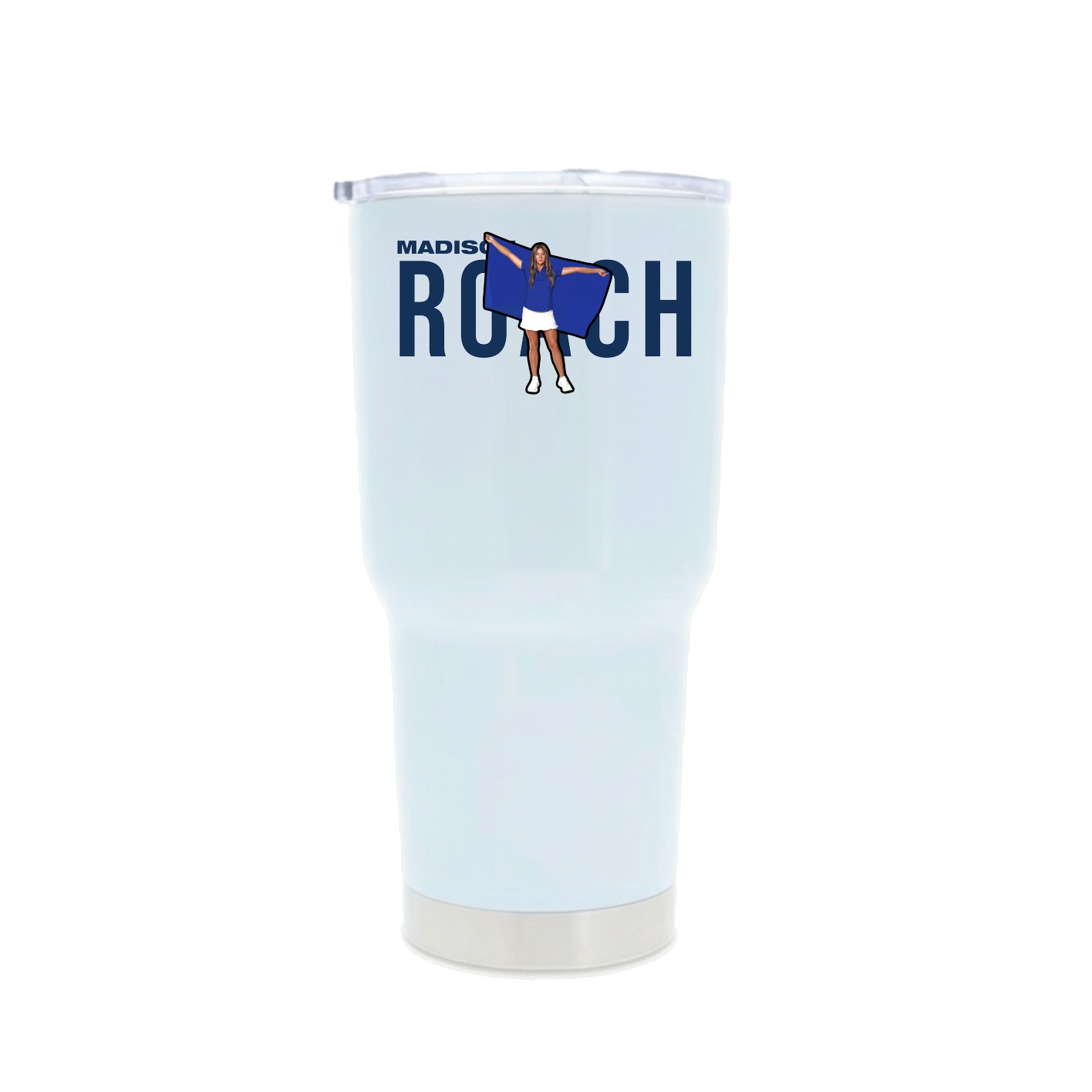 30oz Stainless Steel Tumbler — Player Name in White