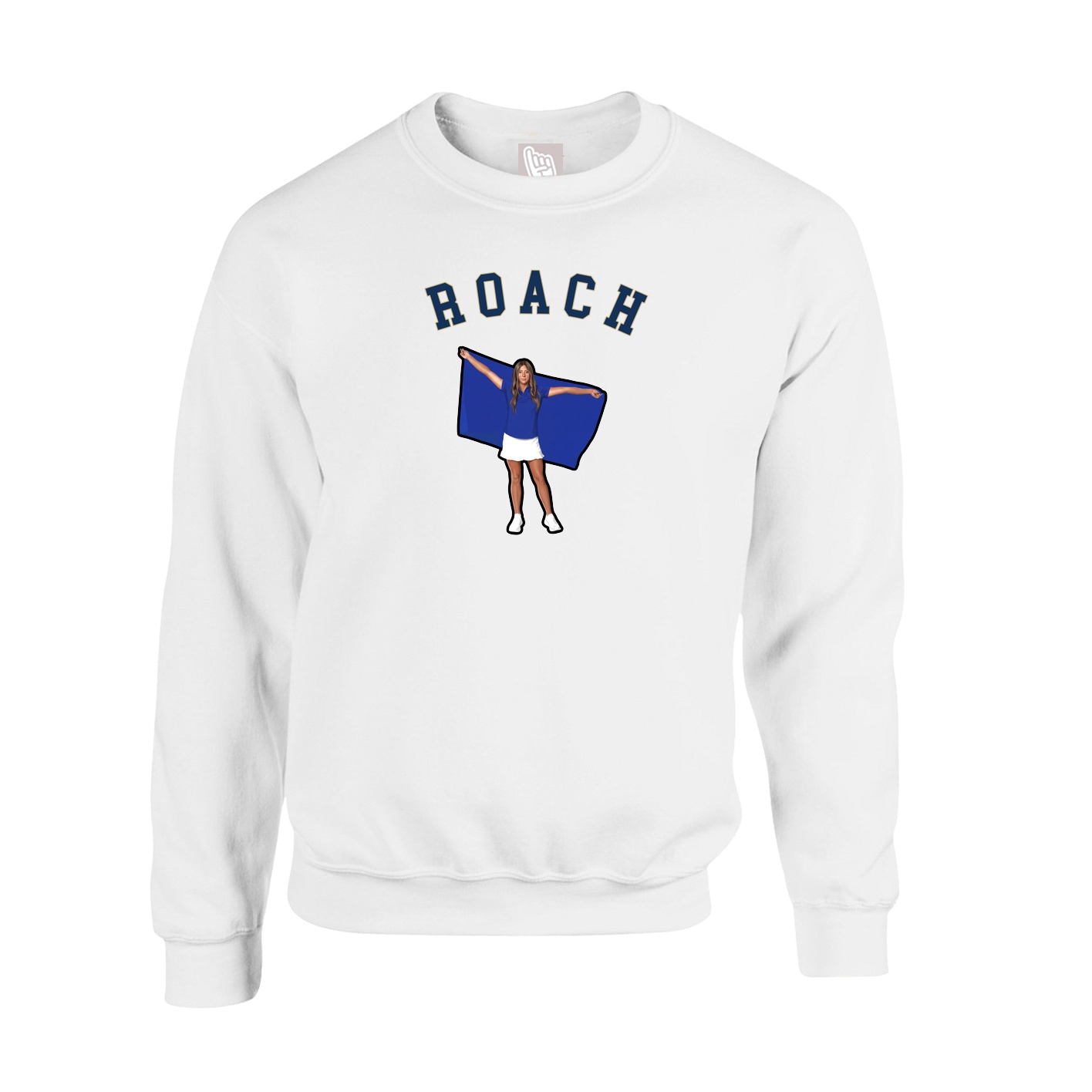 Fleece Crew — Shirsey Arch in White