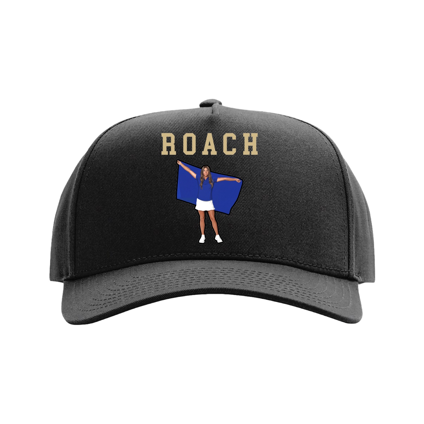 Full Fabric Five-Panel Champ Cap — Shirsey in Black