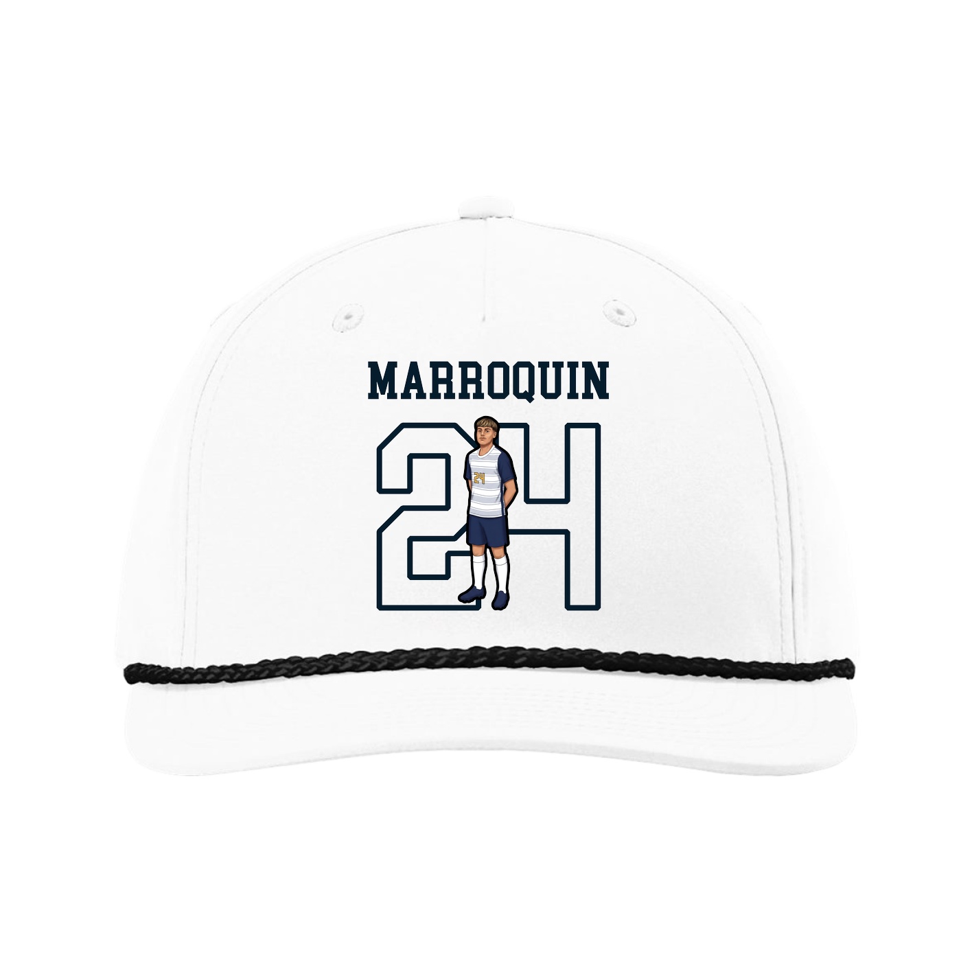Five-Panel Classic Rope Cap — Shirsey in White