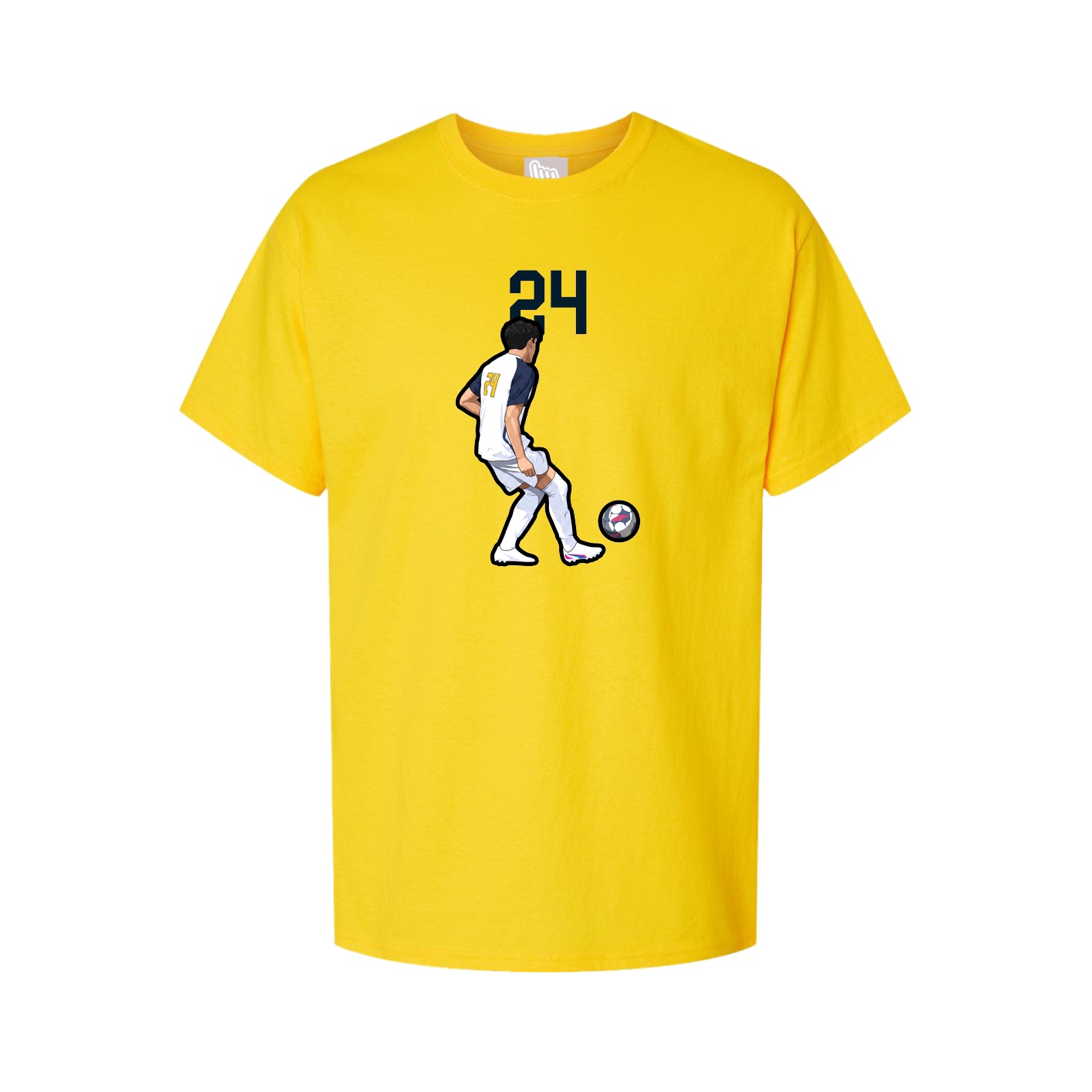 Youth Tee — Number Top in Gold
