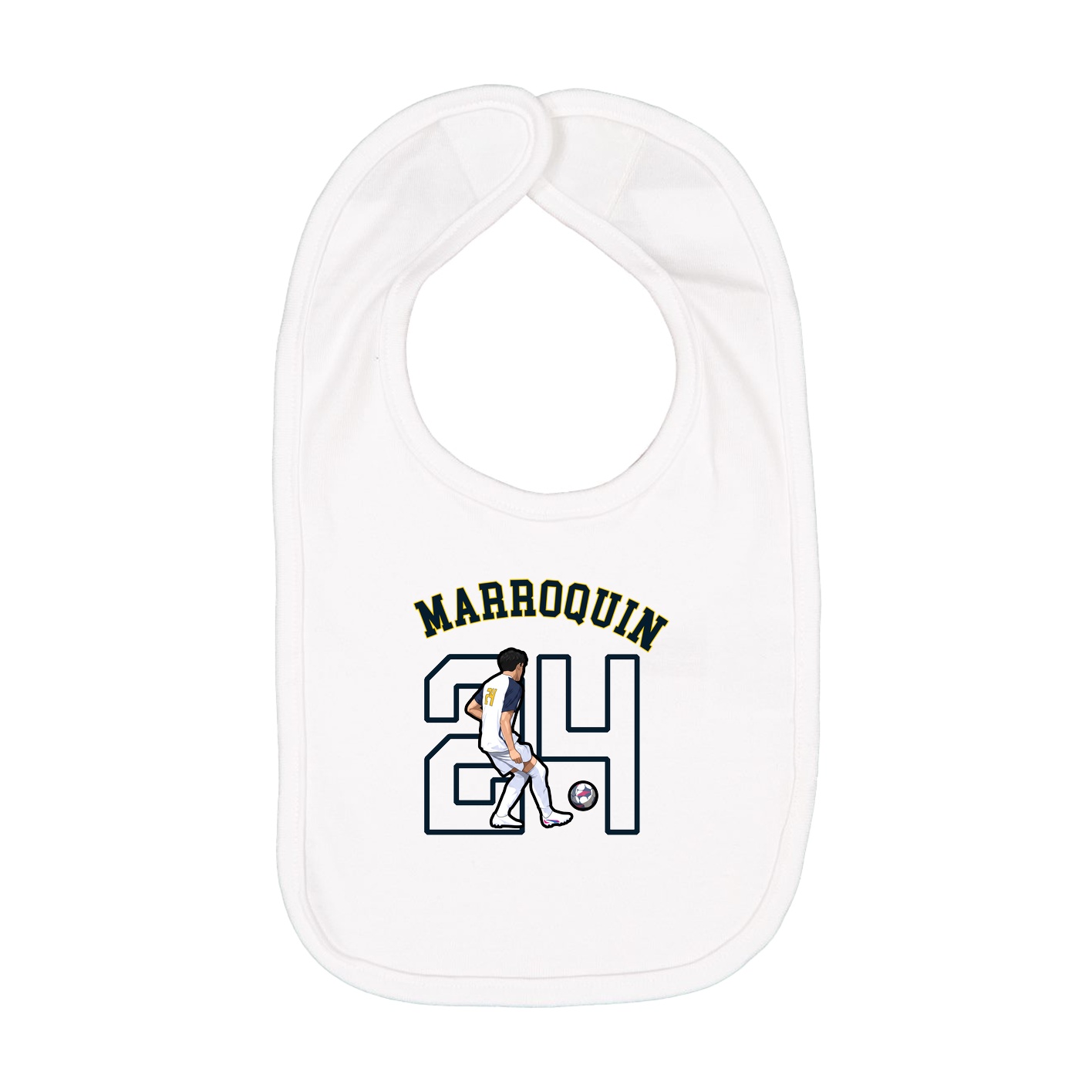 Infant Bib — Shirsey Arch in White