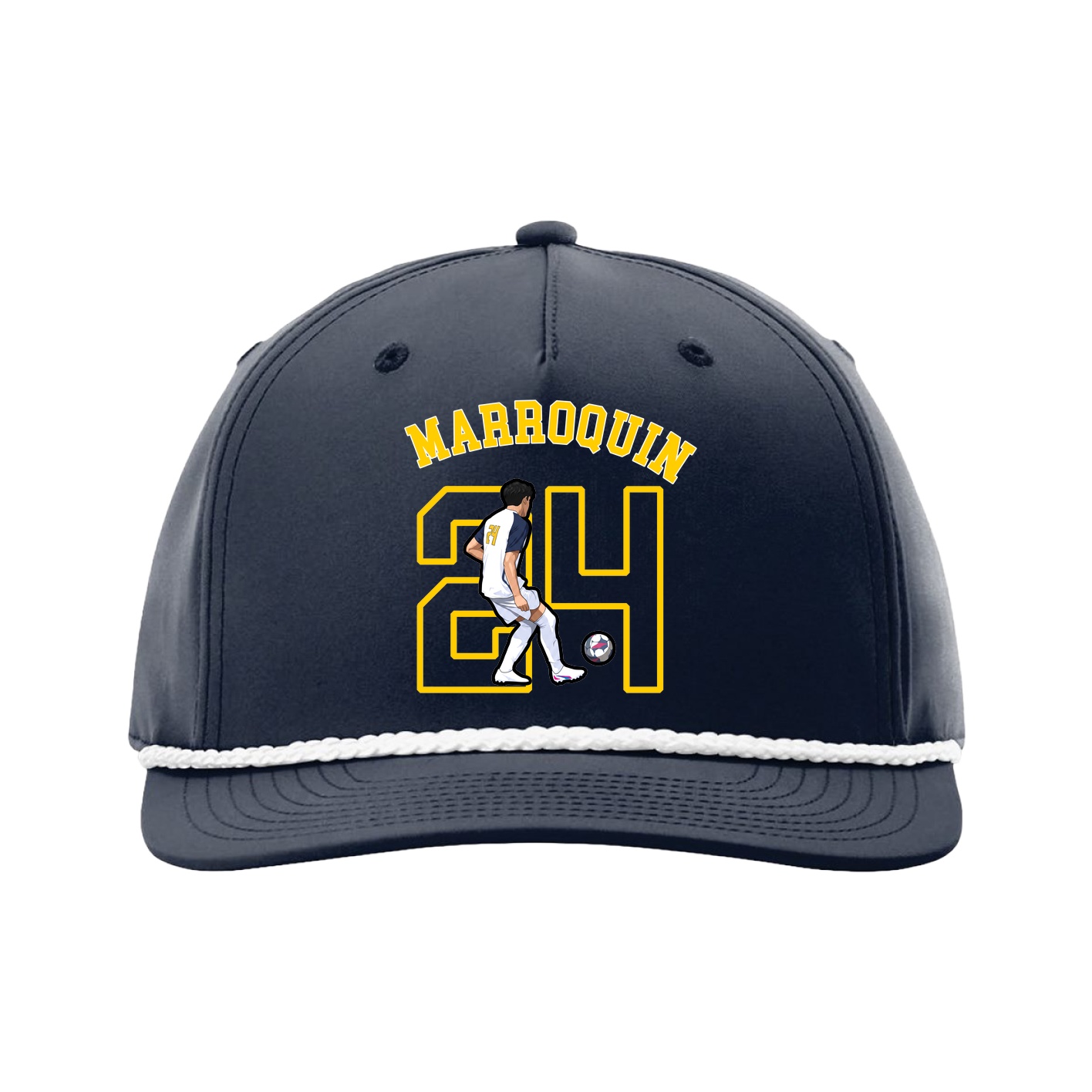 Five-Panel Classic Rope Cap — Shirsey Arch in Navy