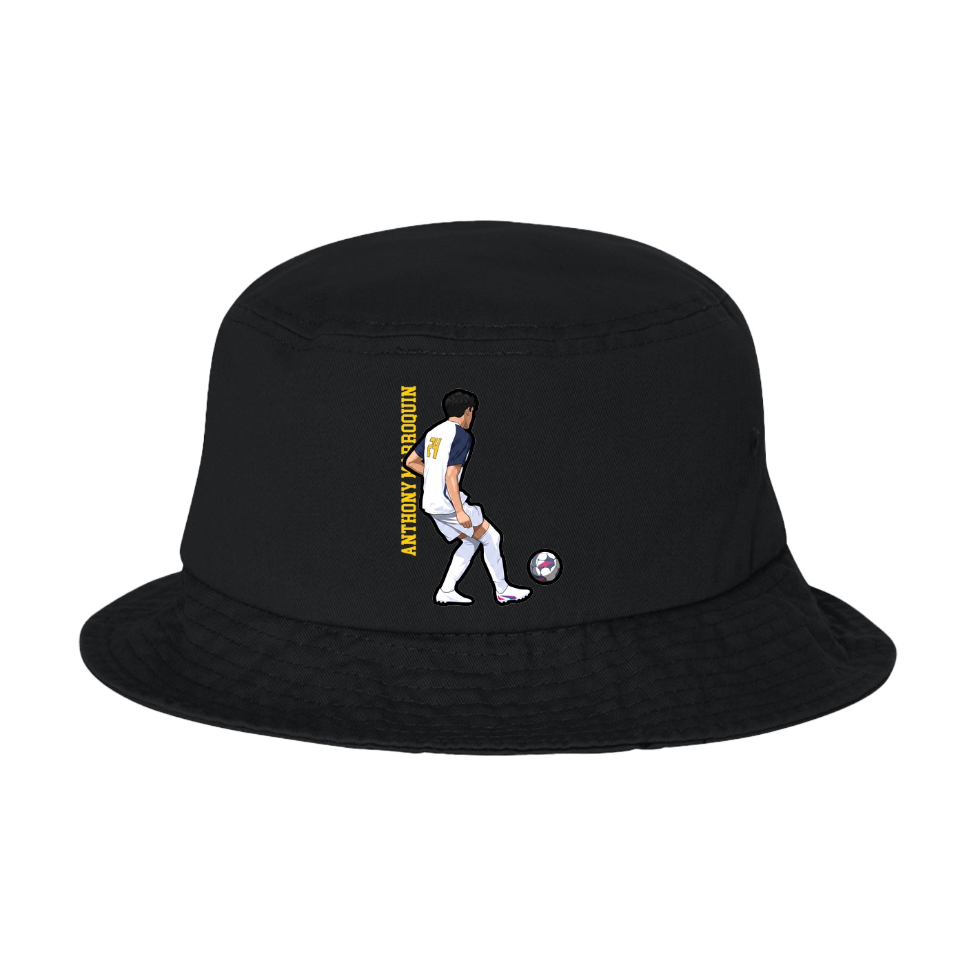 Bucket Cap — Name Vertical in Black