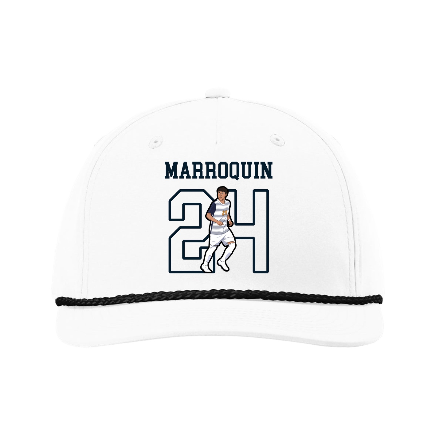 Five-Panel Classic Rope Cap — Shirsey in White