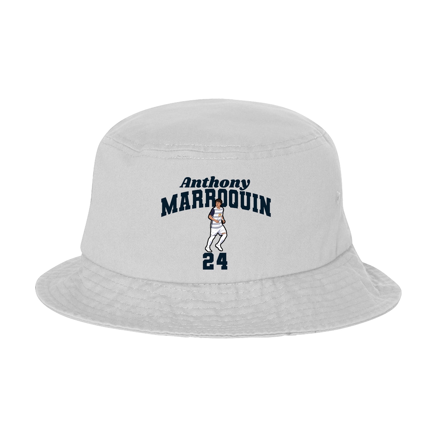 Bucket Cap — Signature Arch in White