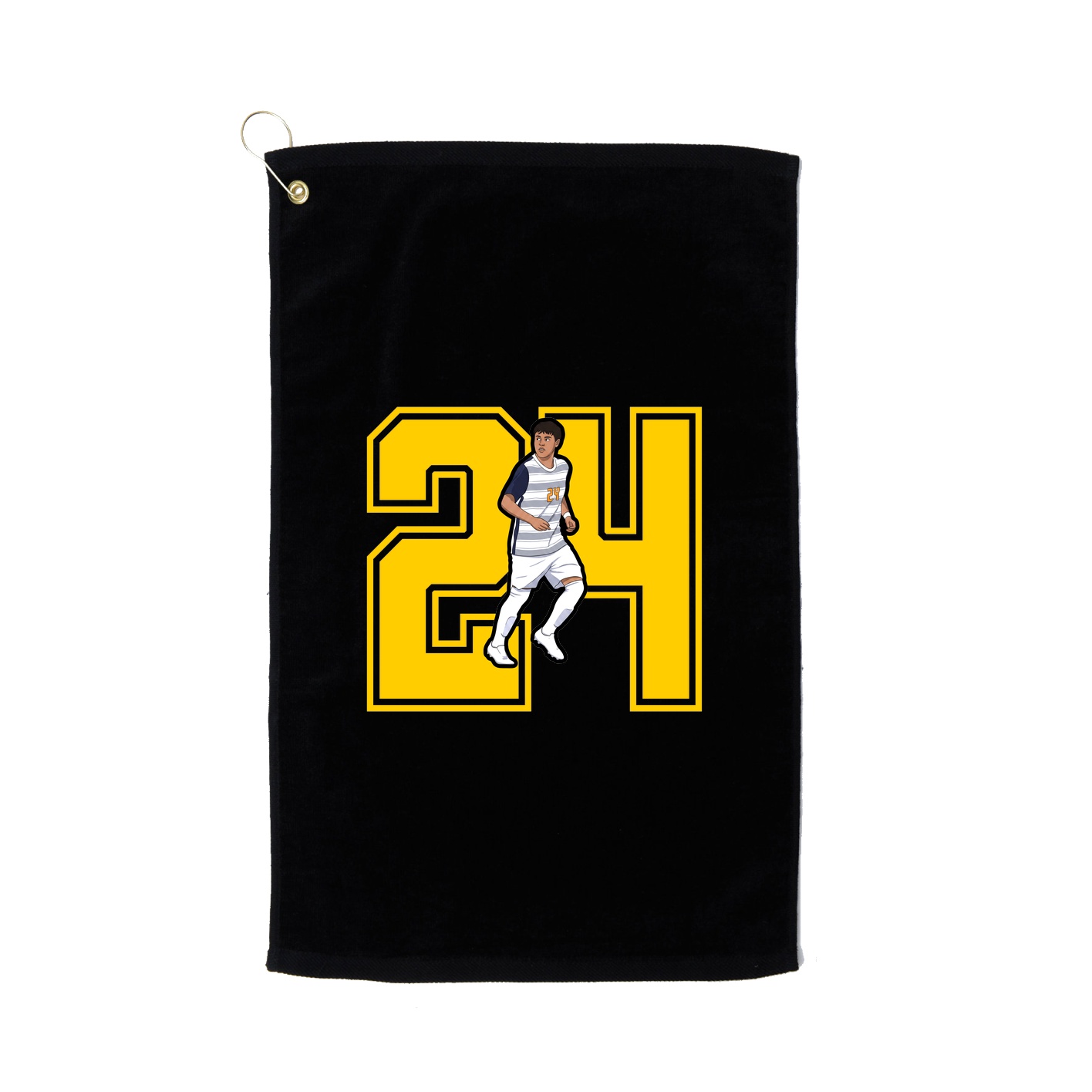 Golf Towel — Number in Black