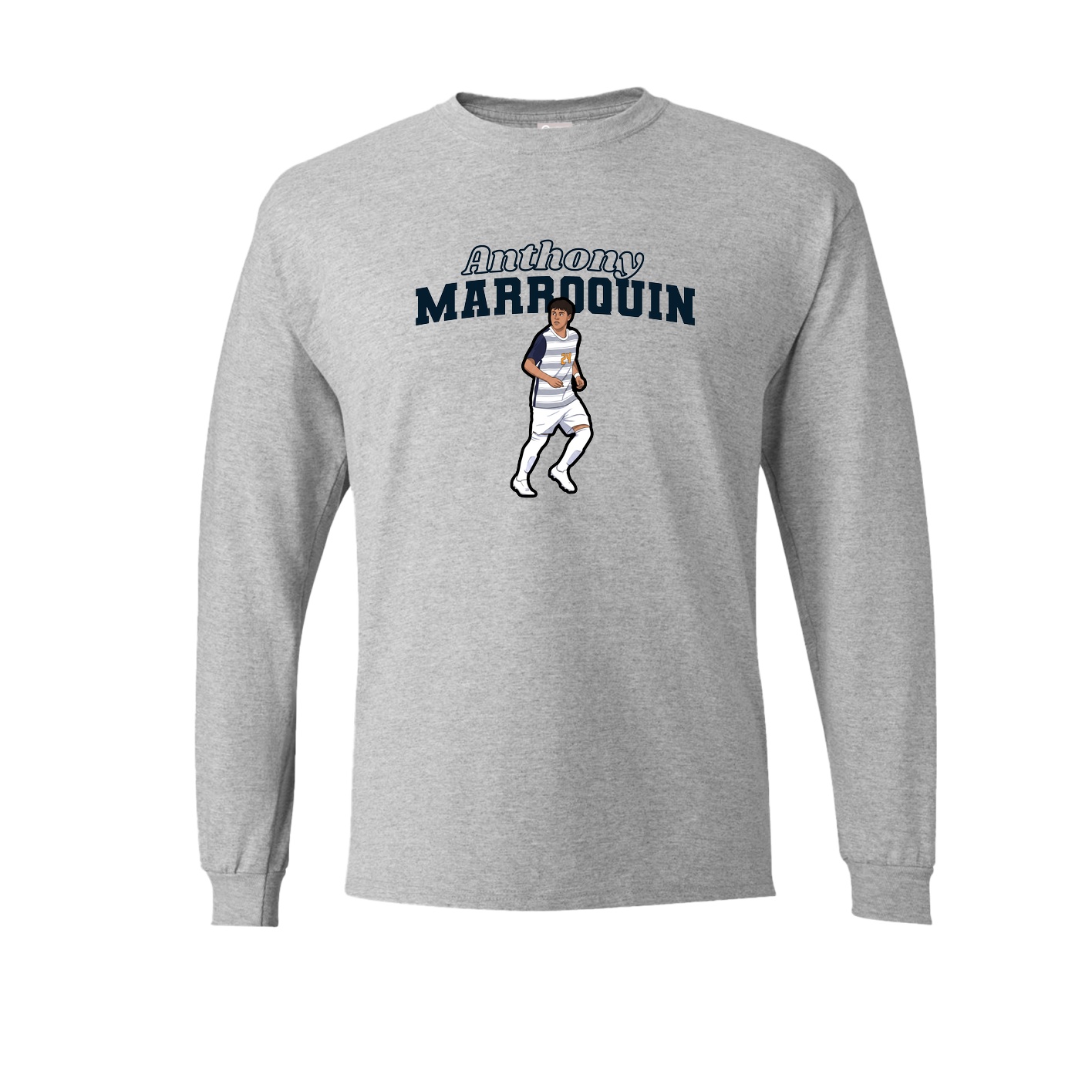 Long Sleeve Tee — Name Arch in Grey