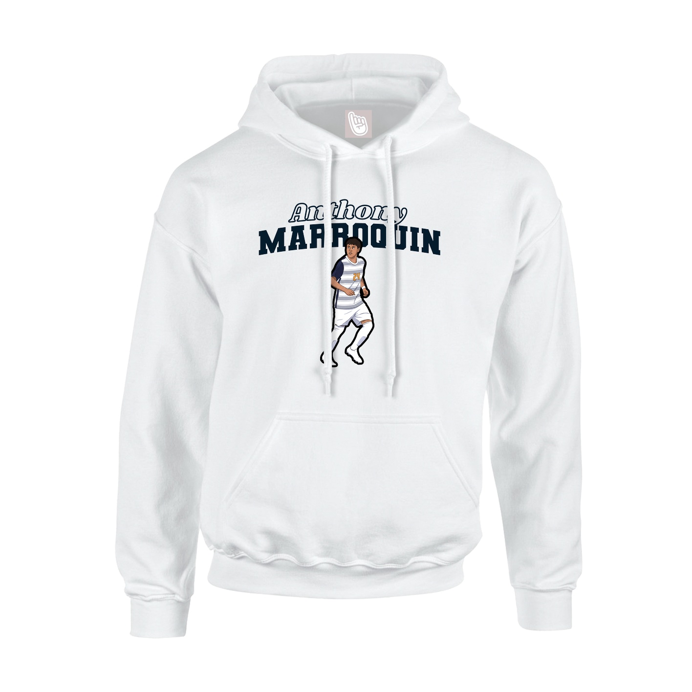 Hoodie — Name Arch in White