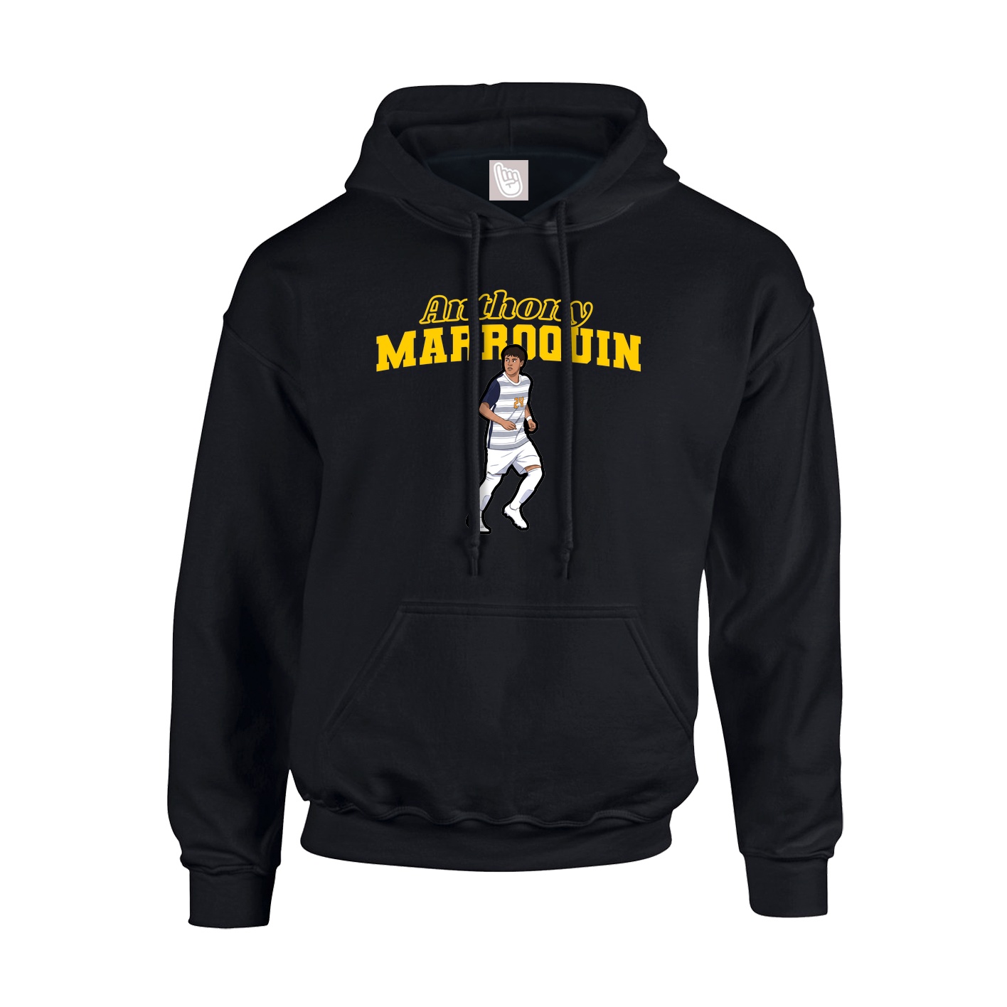 Youth Hoodie — Name Arch in Black