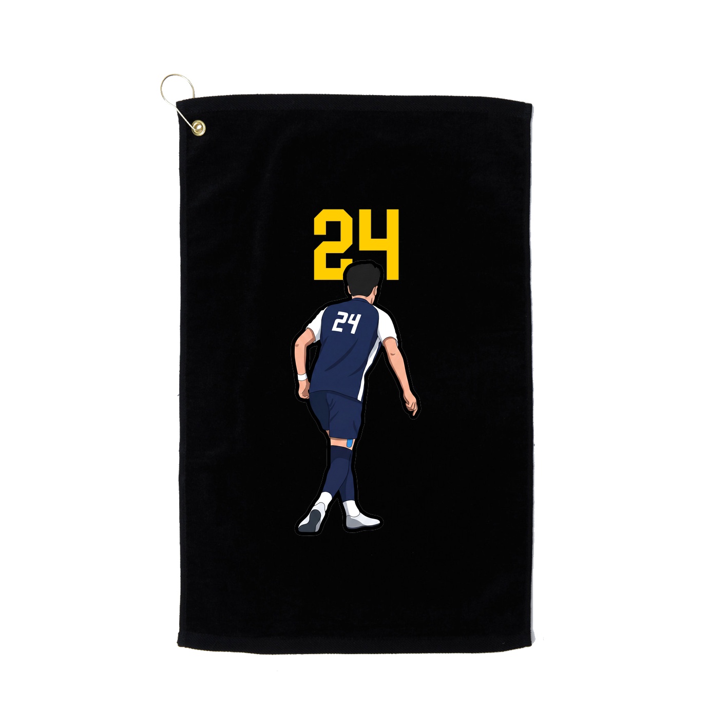 Golf Towel — Number Top in Black