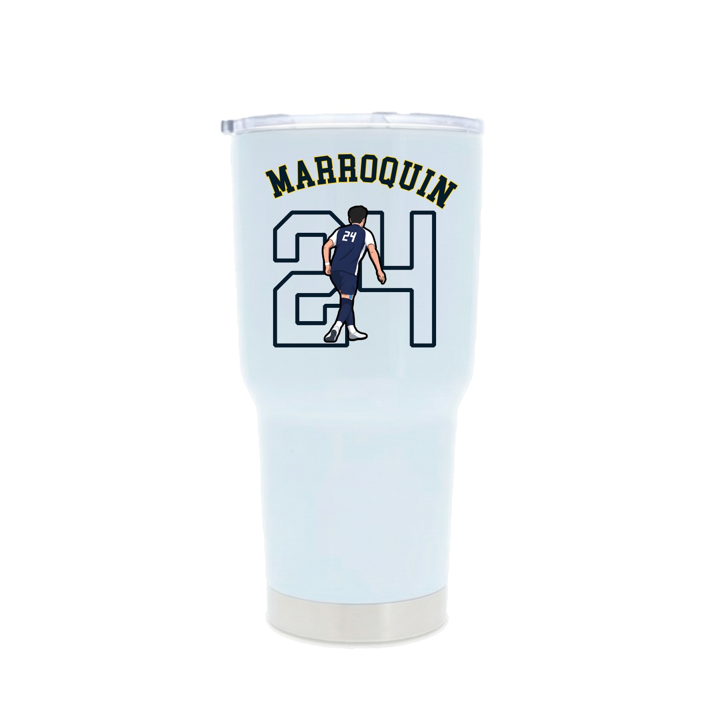30oz Stainless Steel Tumbler — Shirsey Arch in White