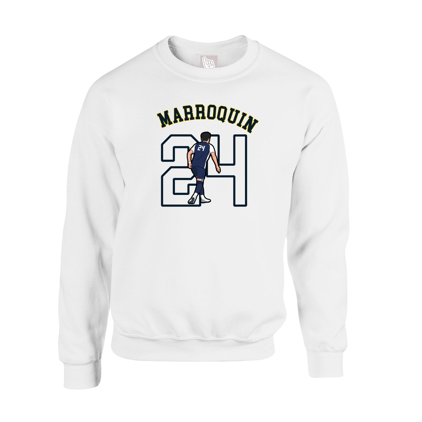 Fleece Crew — Shirsey Arch in White