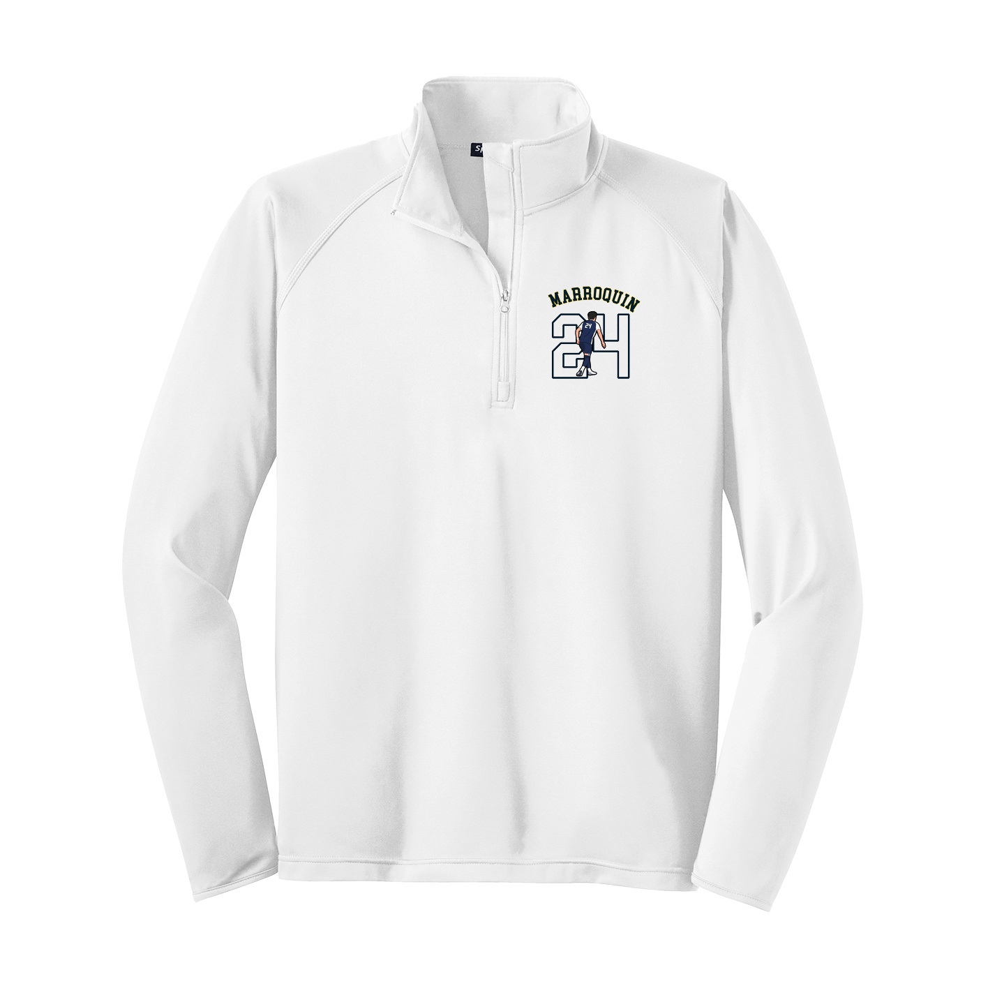 Q-Zip Pullover — Shirsey Arch in White