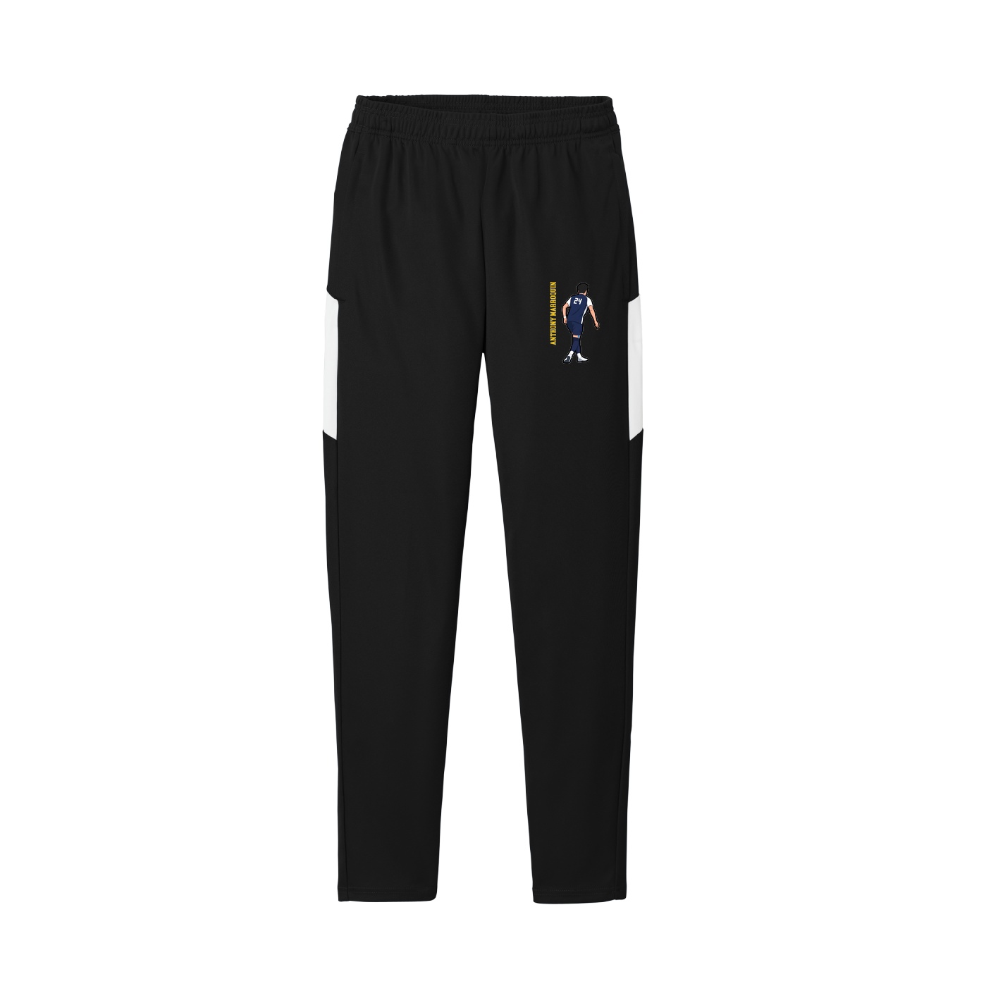Team Travel Pant — Name Vertical in Black/White
