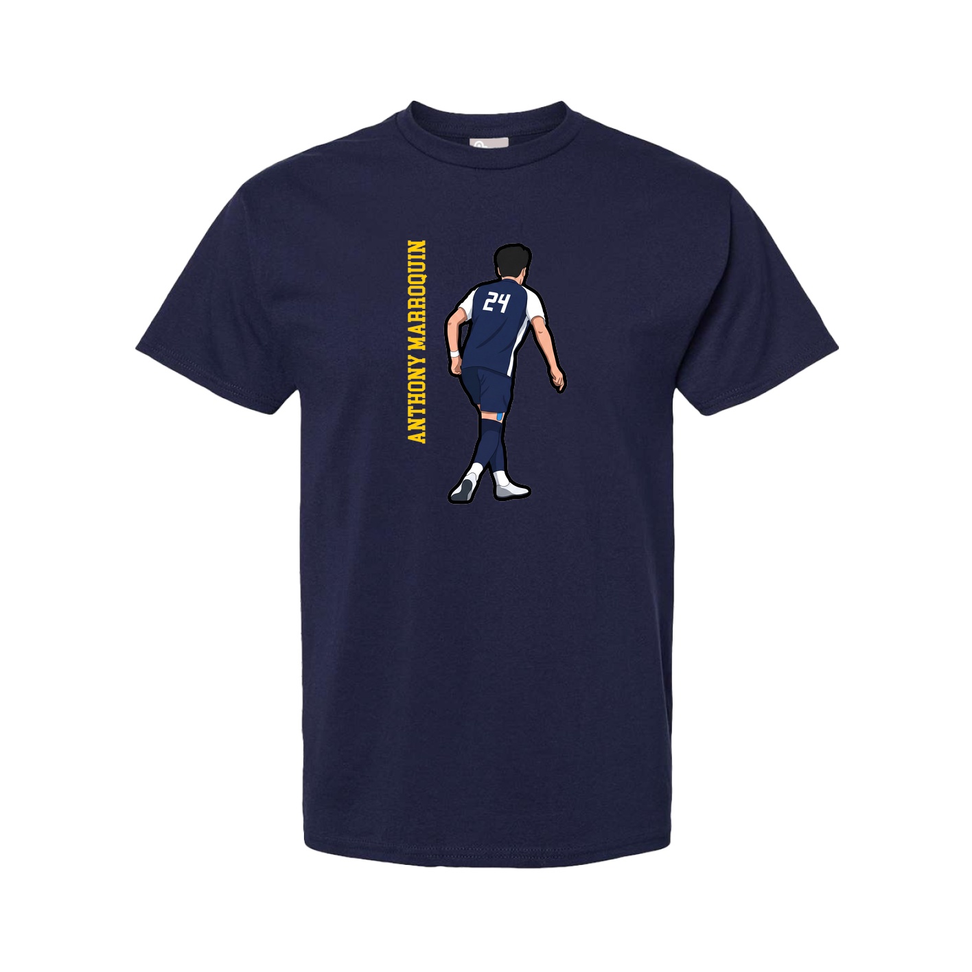 Tee — Name Vertical in Navy