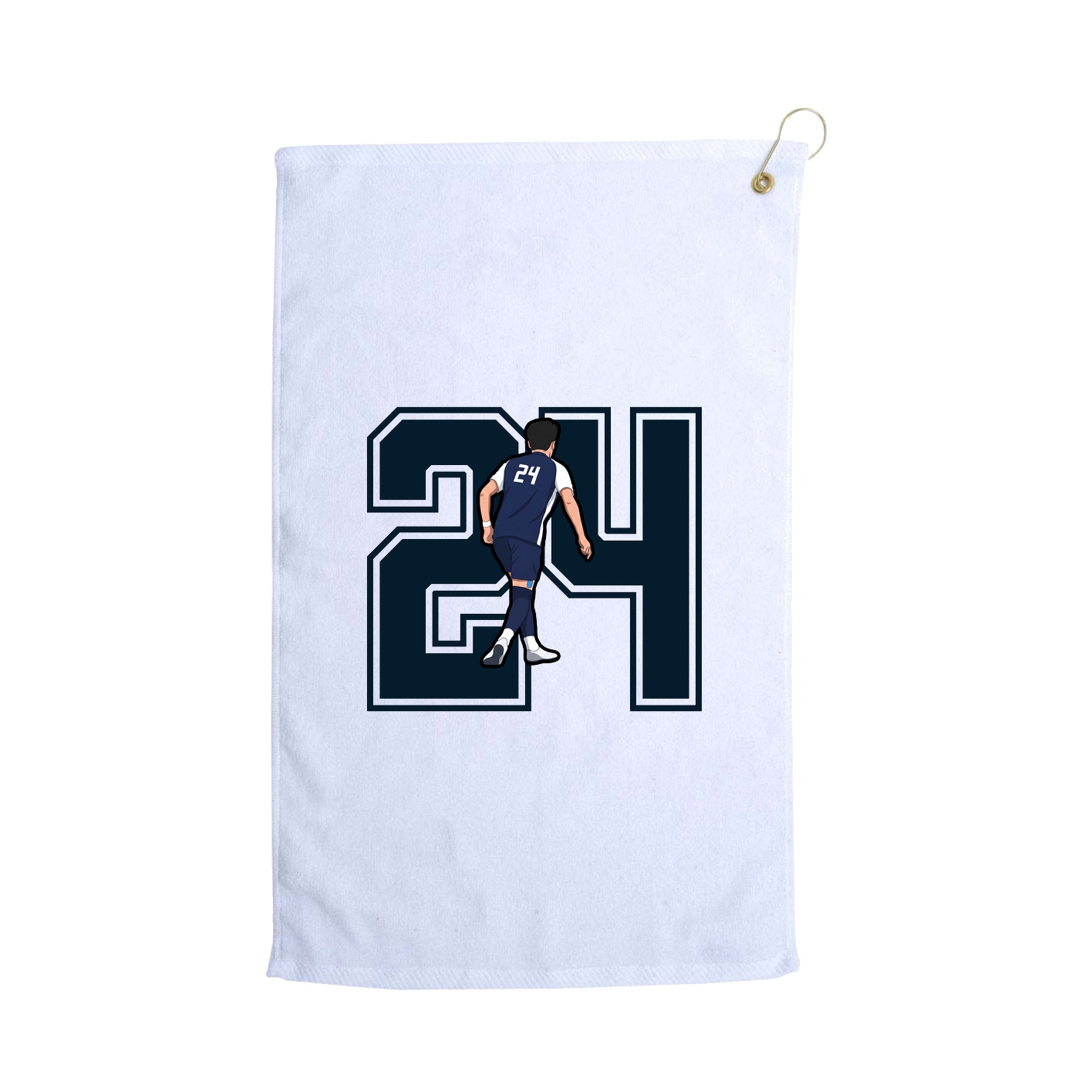 Golf Towel — Number in White