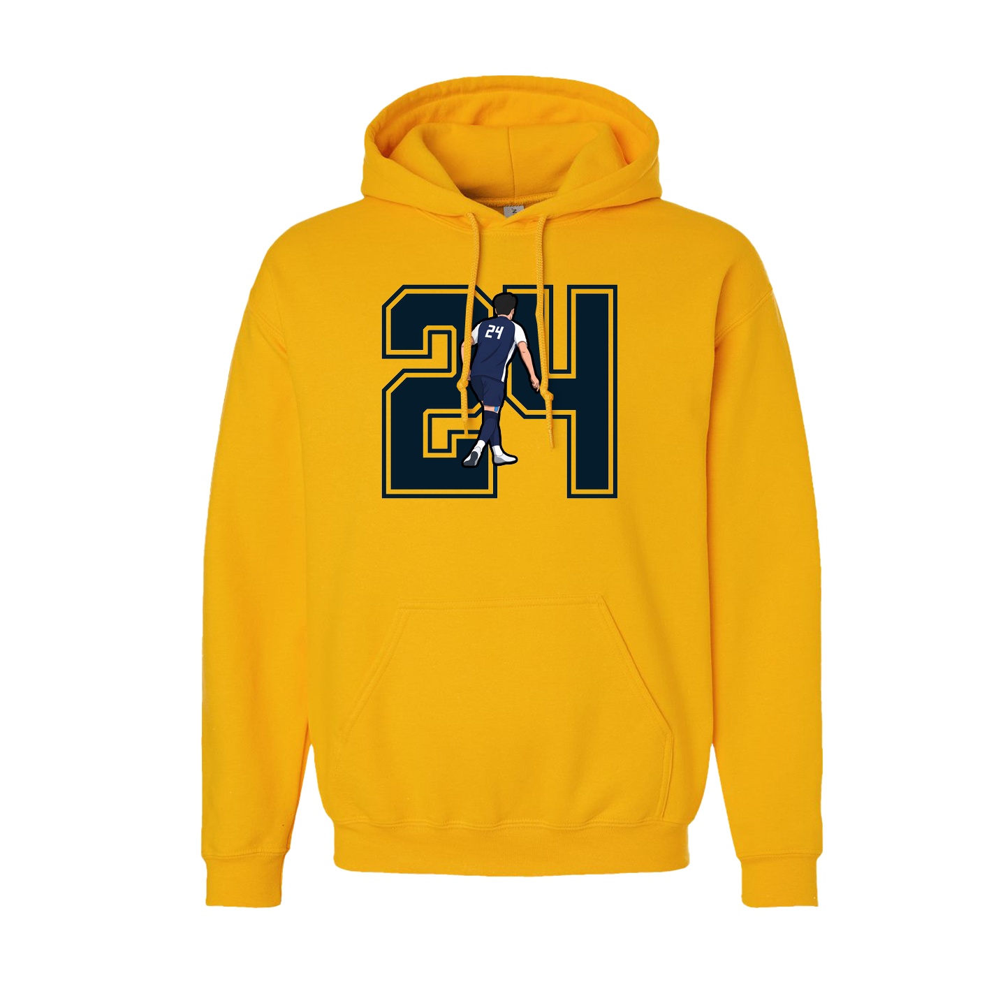 Hoodie — Number in Gold