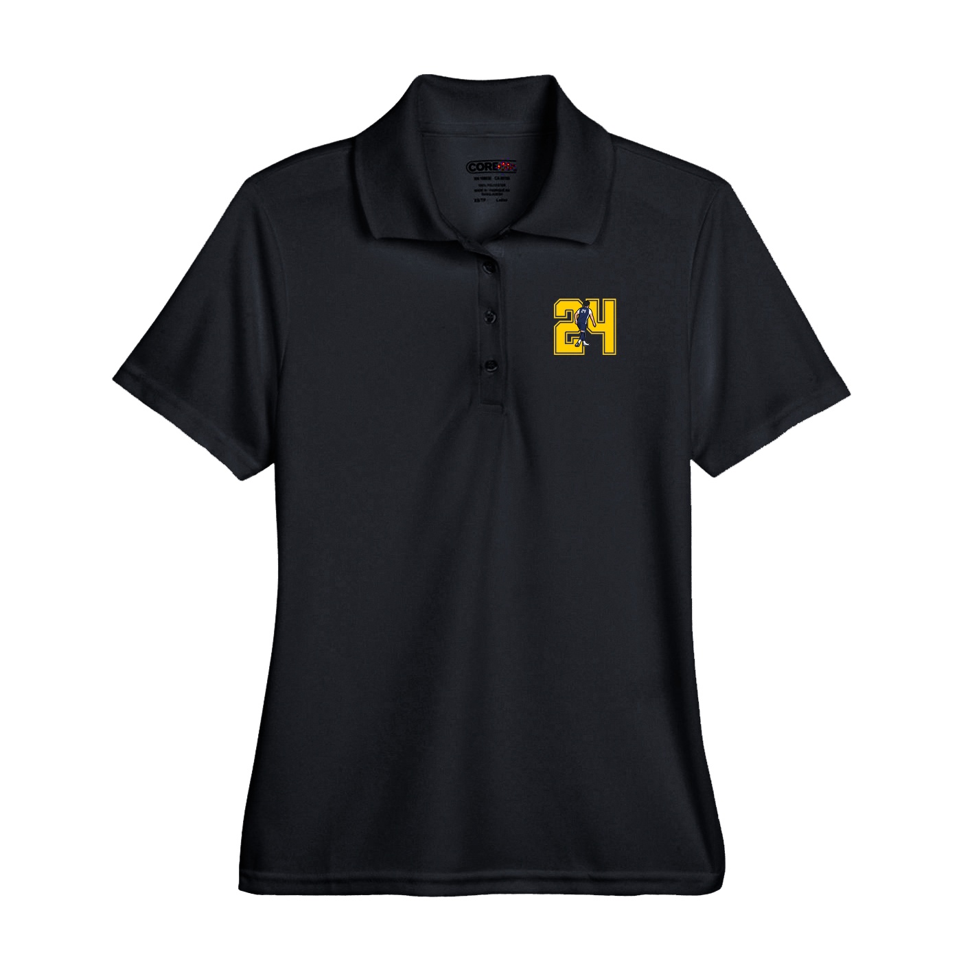 Performance Polo — Number in Black