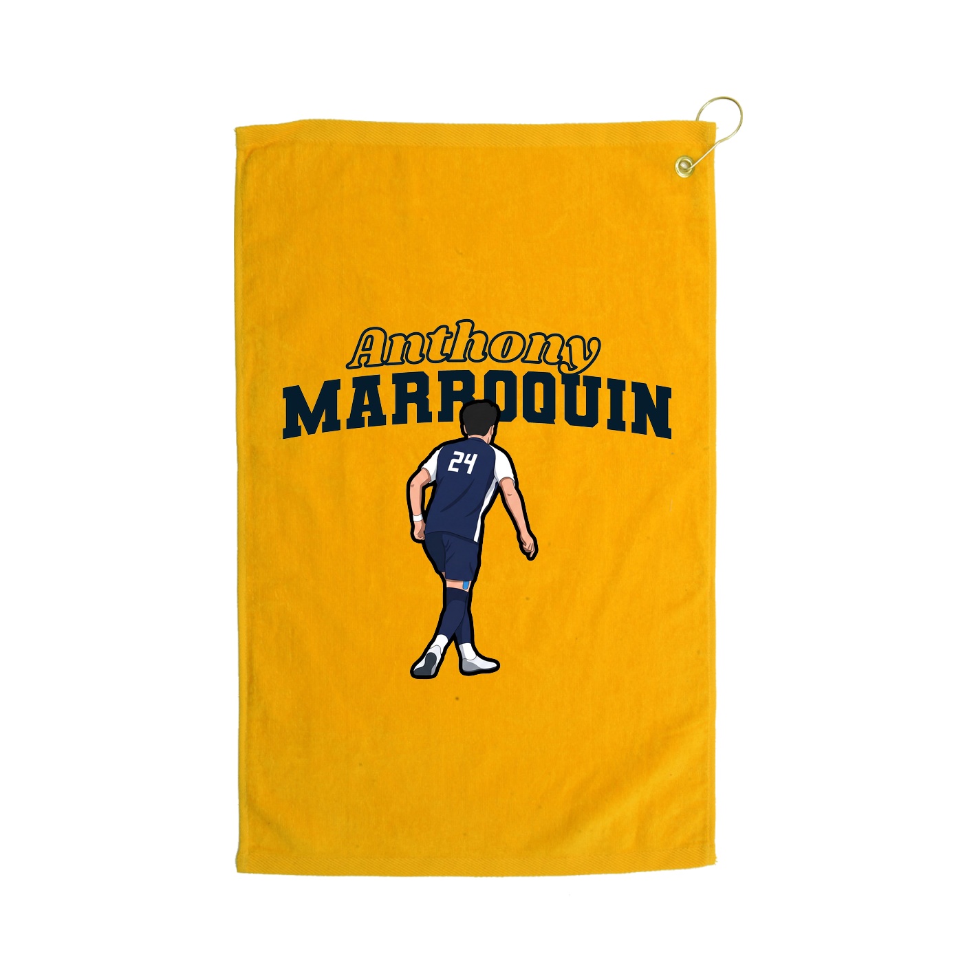 Golf Towel — Name Arch in Gold