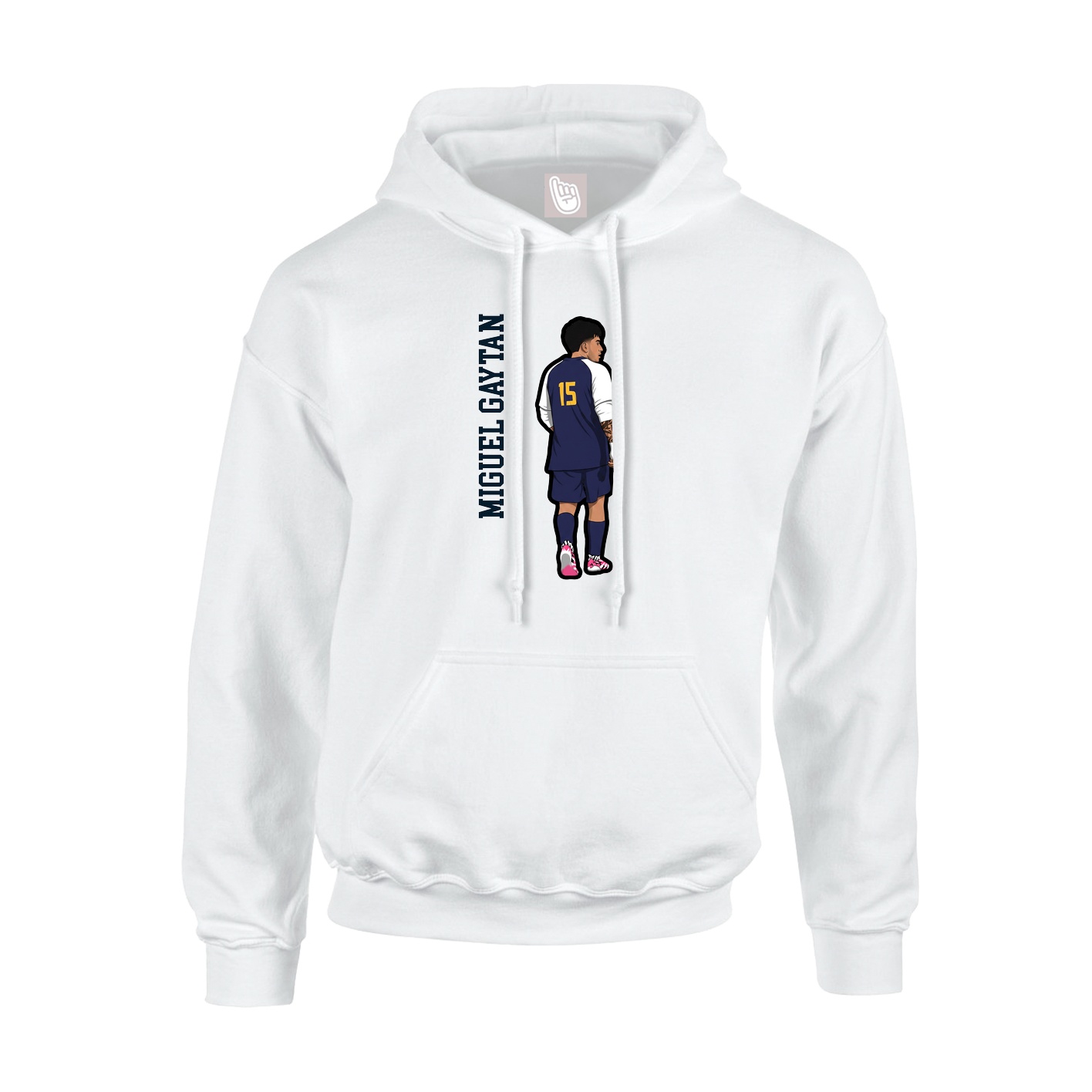 Hoodie — Name Vertical in White