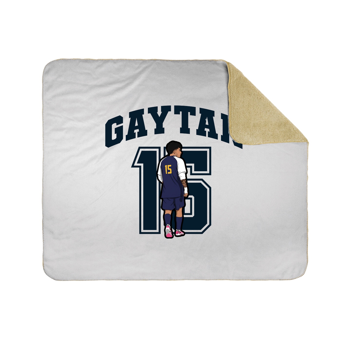 Throw Blanket — Number in White