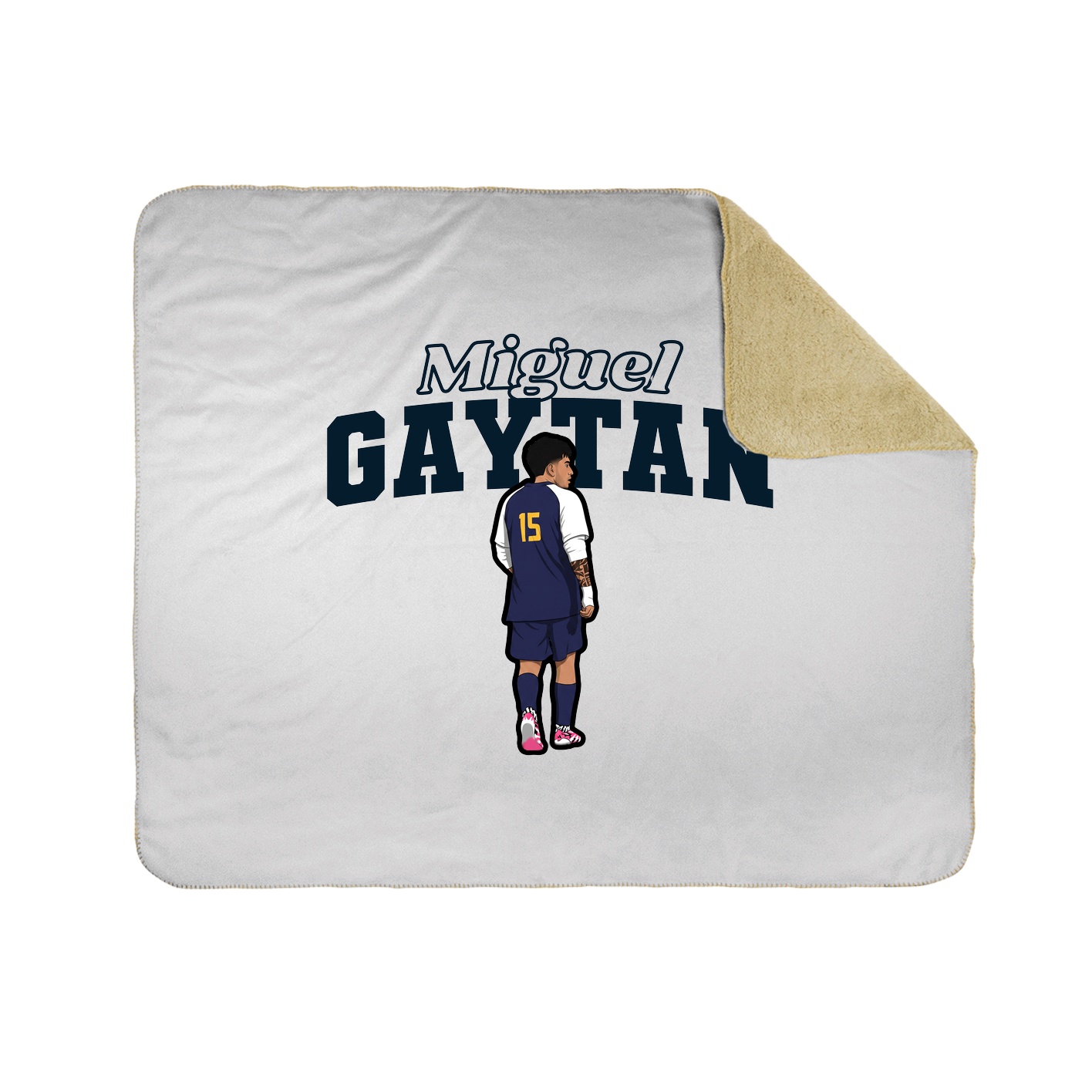 Throw Blanket — Name Arch in White