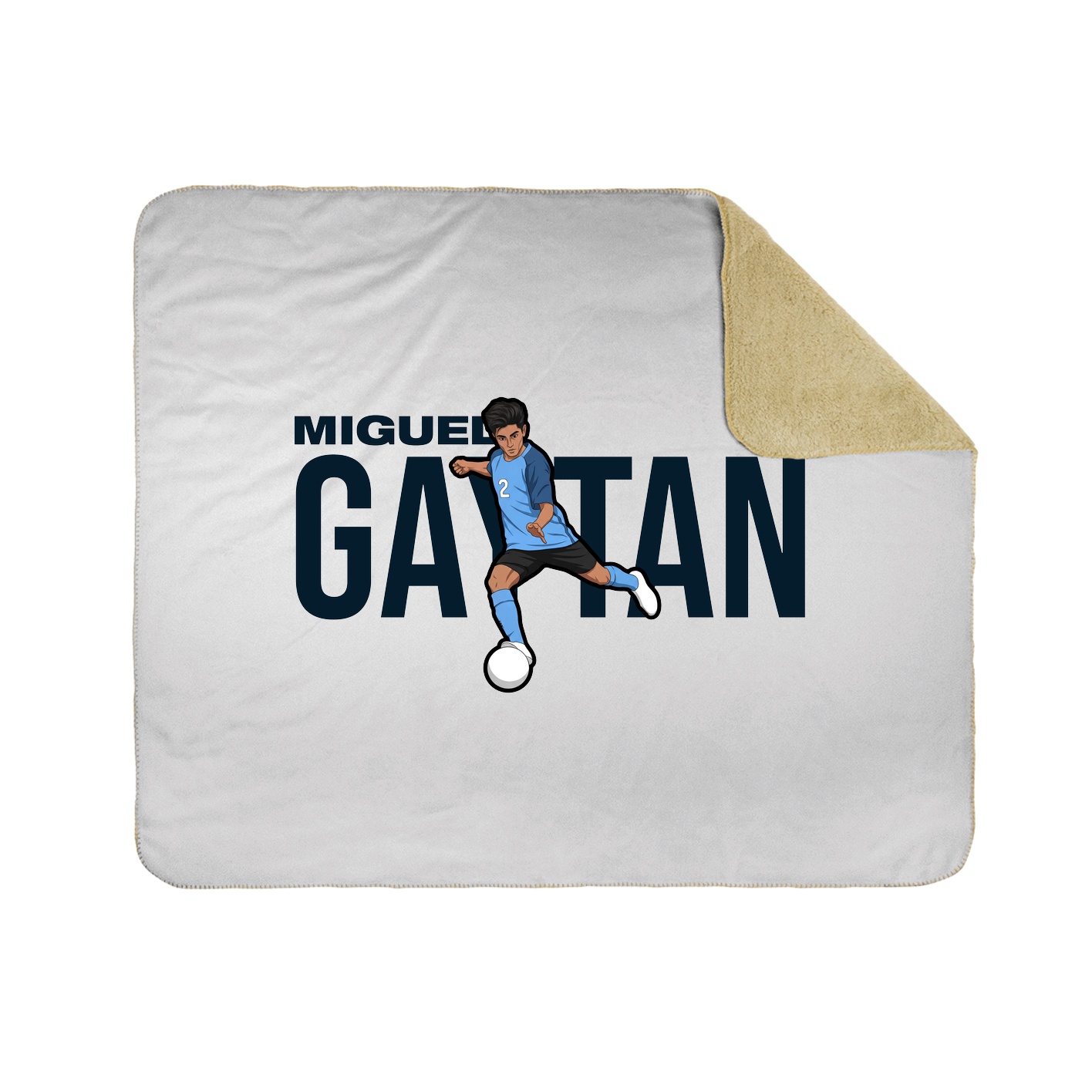 Throw Blanket — Player Name in White