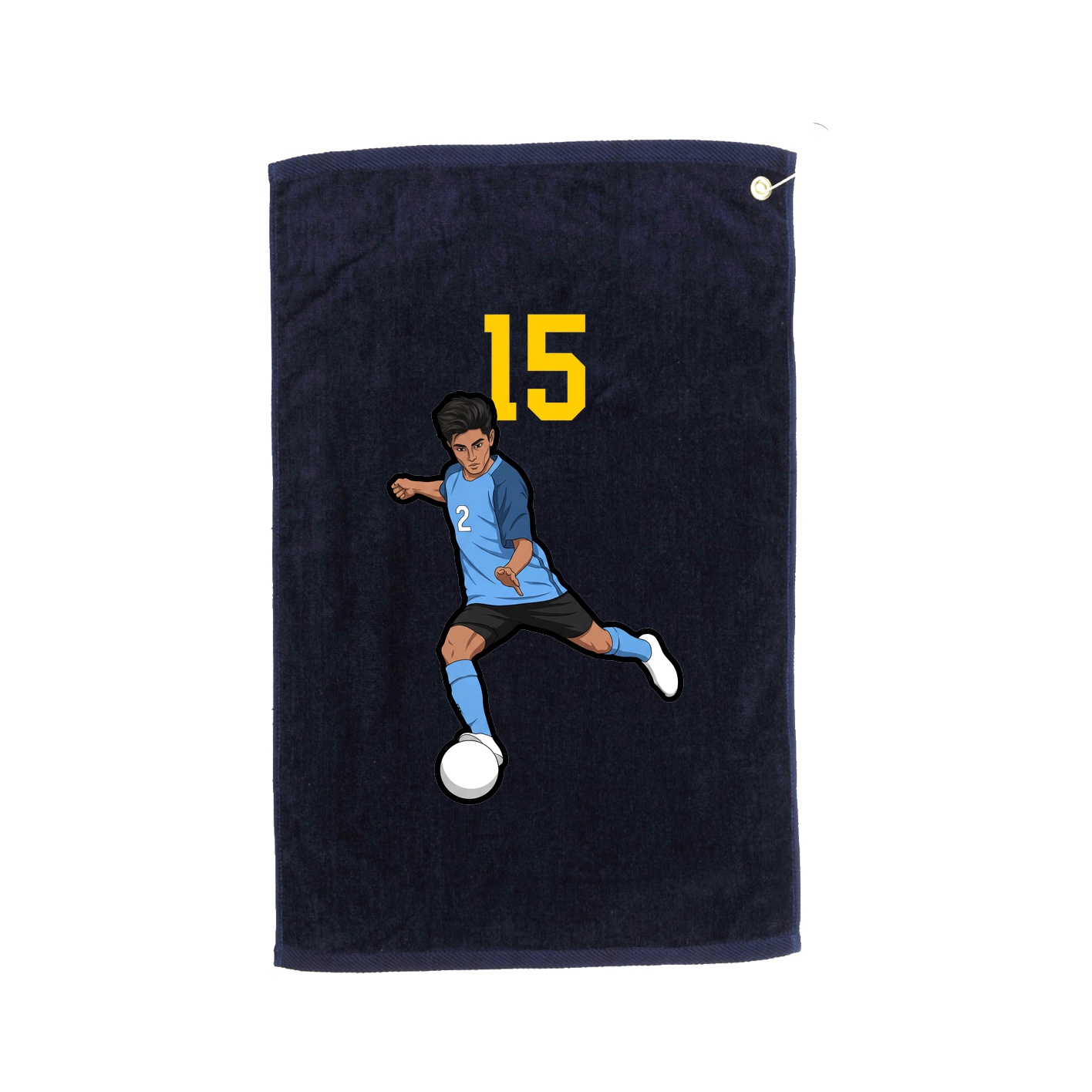 Golf Towel — Number Top in Navy