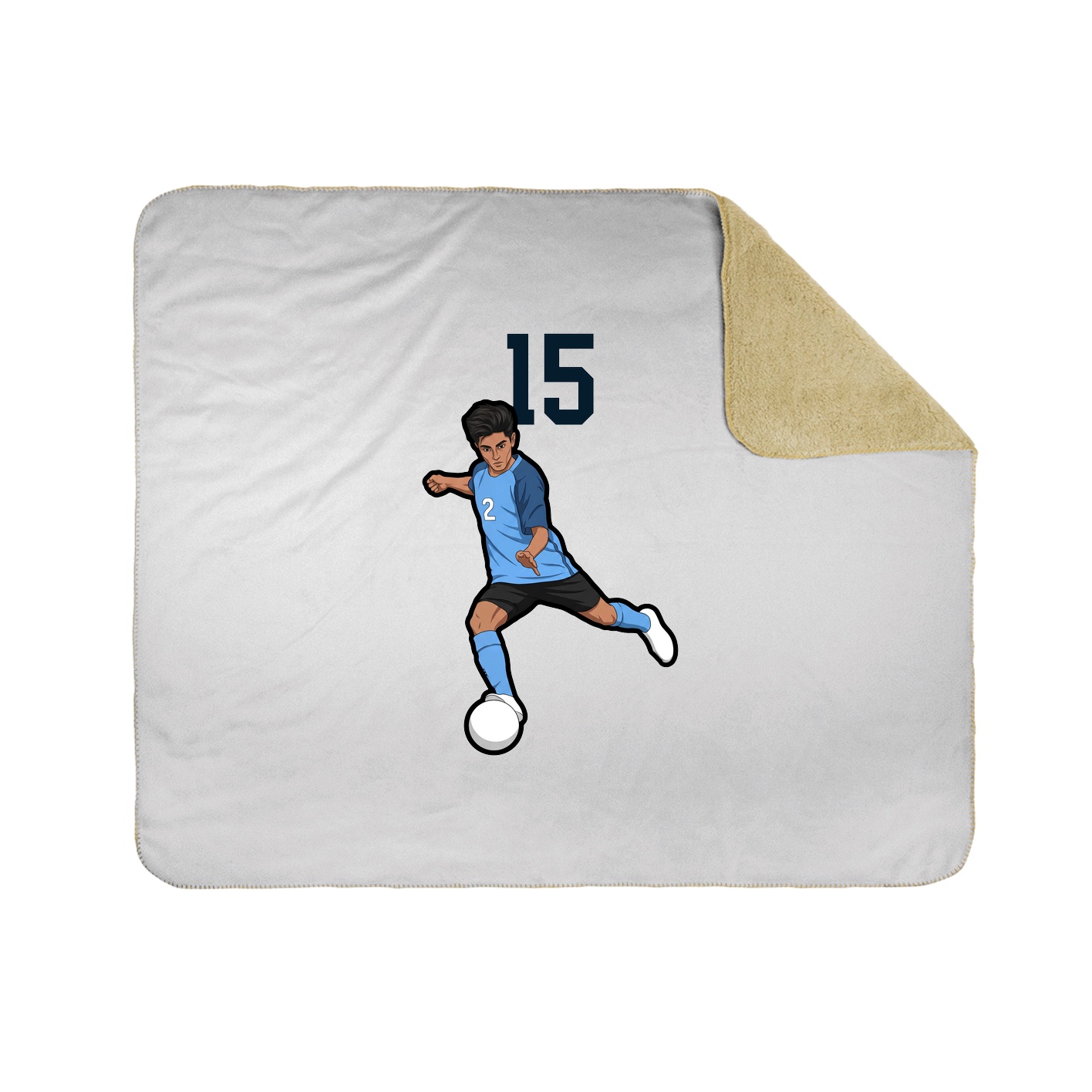 Throw Blanket — Number Top in White