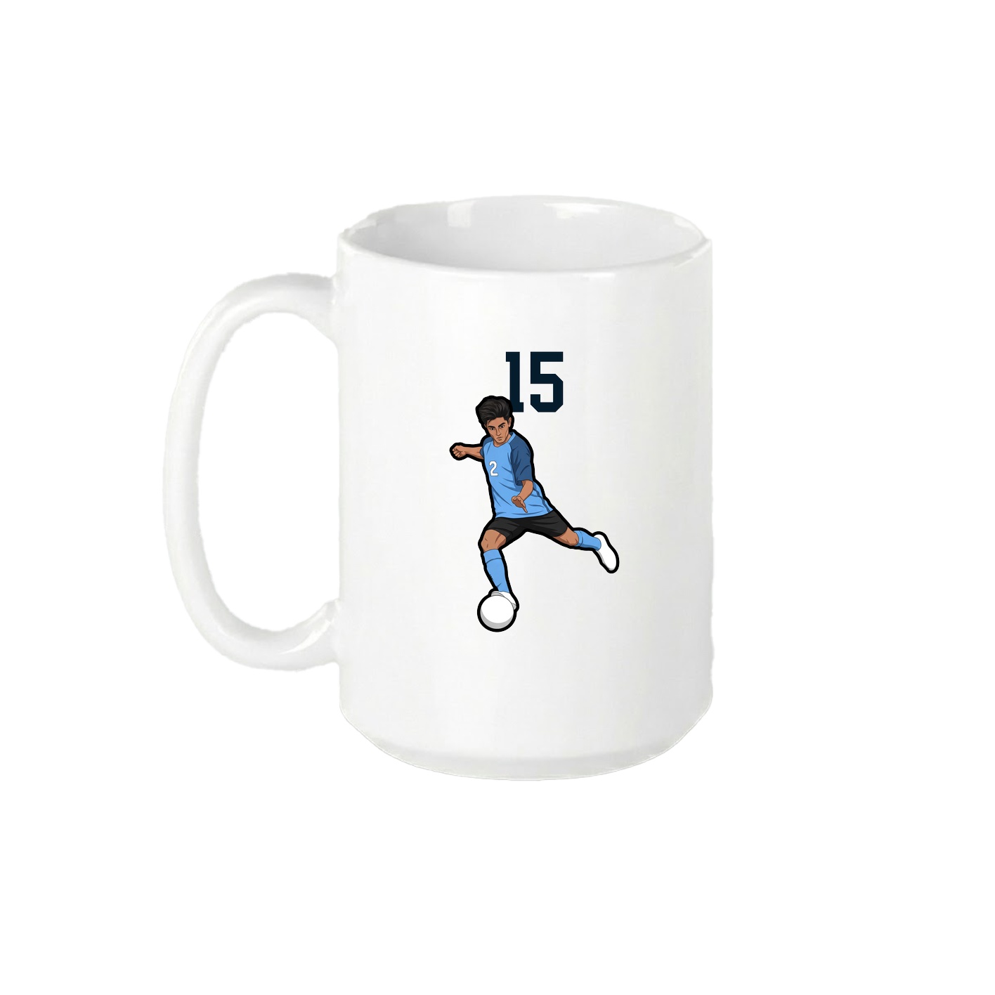 15oz Coffee Mug — Number Top in White