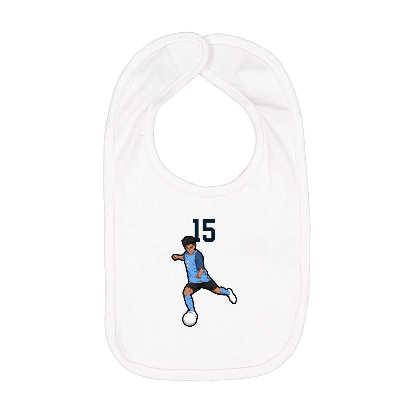 Infant Bib — Number Top in White