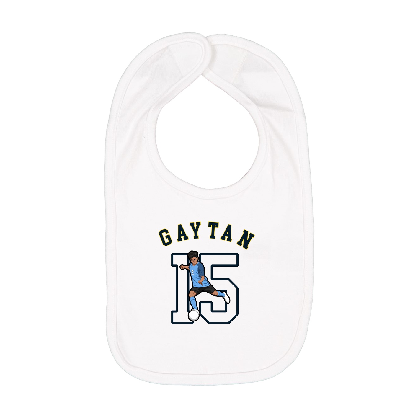 Infant Bib — Shirsey Arch in White