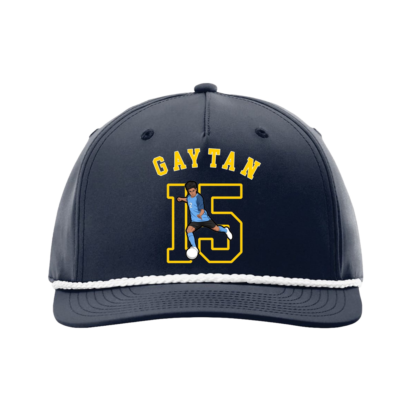 Five-Panel Classic Rope Cap — Shirsey Arch in Navy