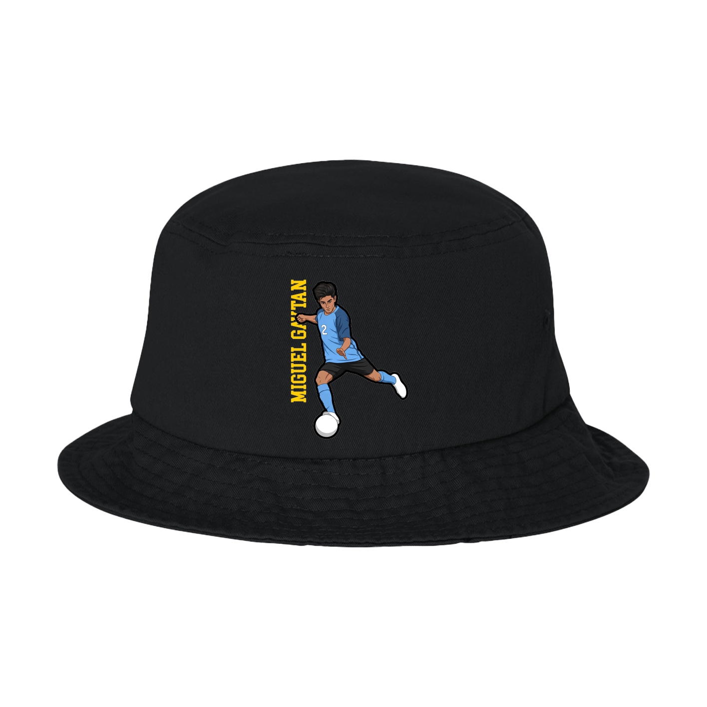 Bucket Cap — Name Vertical in Black