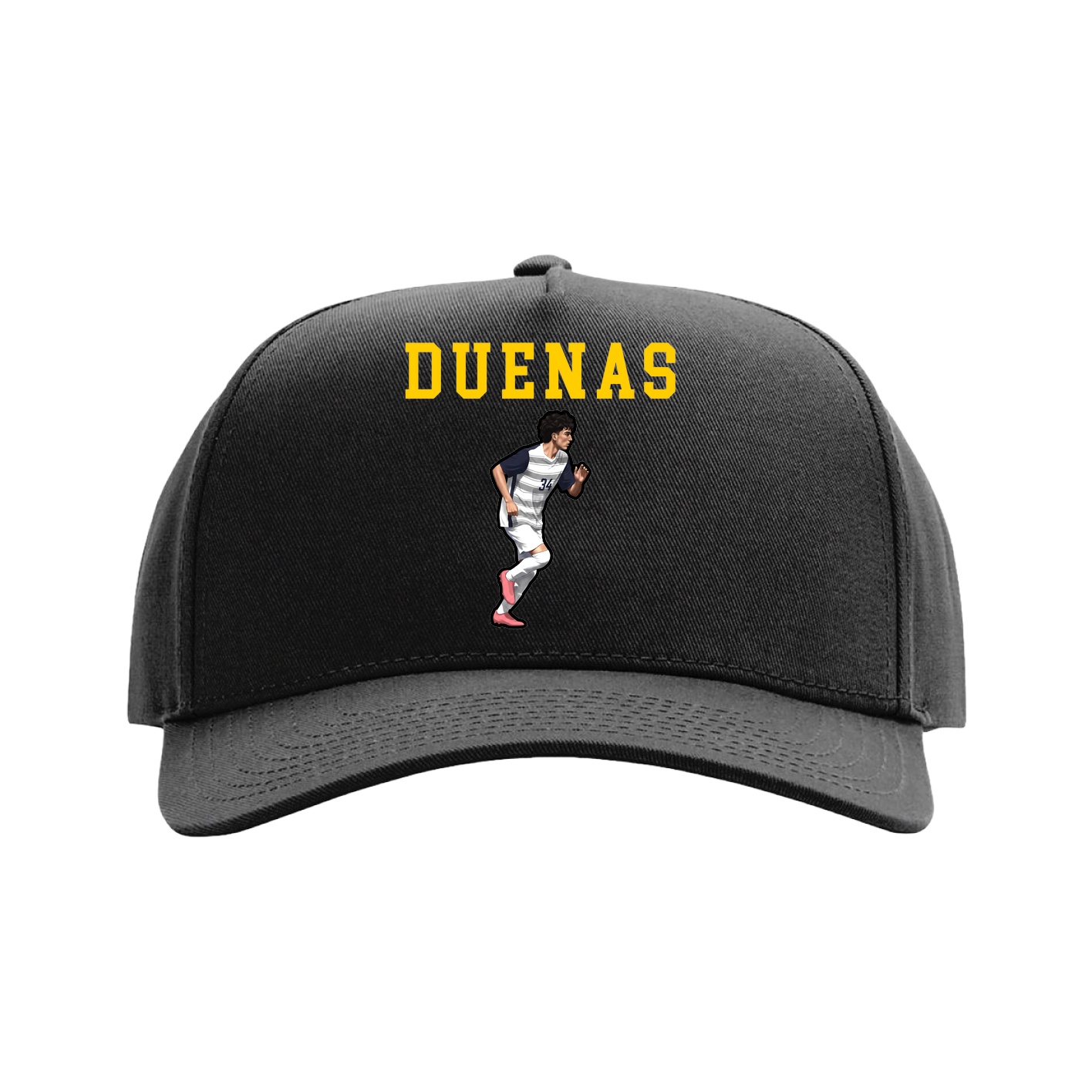 Full Fabric Five-Panel Champ Cap — Shirsey in Black