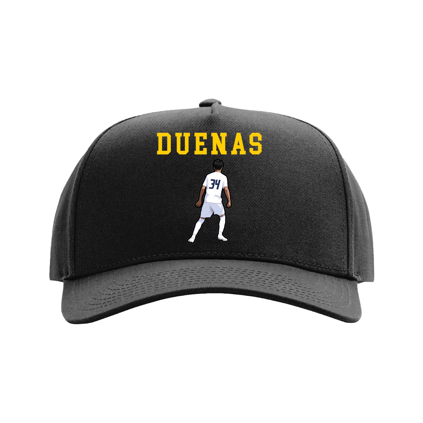 Full Fabric Five-Panel Champ Cap — Shirsey in Black