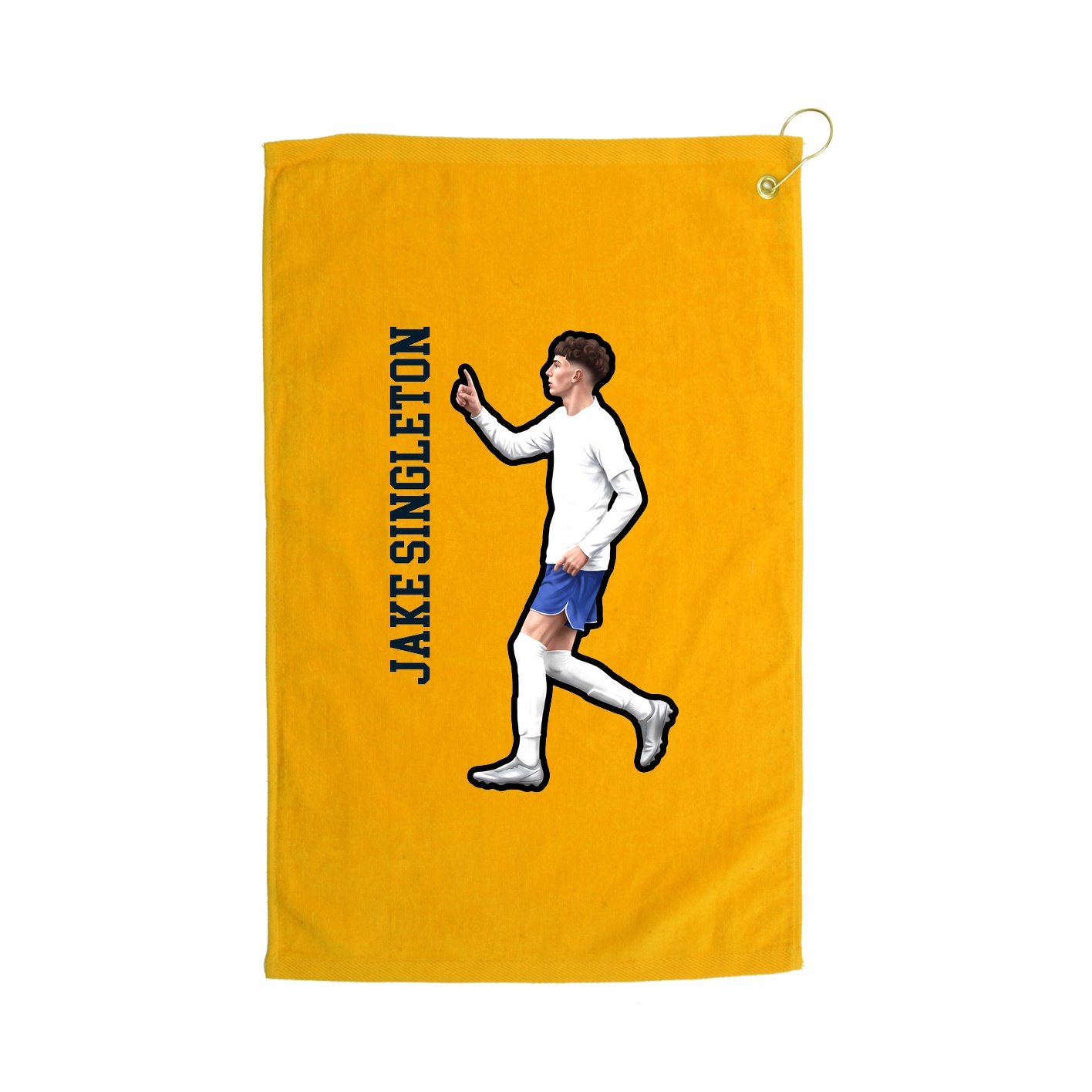 Golf Towel — Name Vertical in Gold