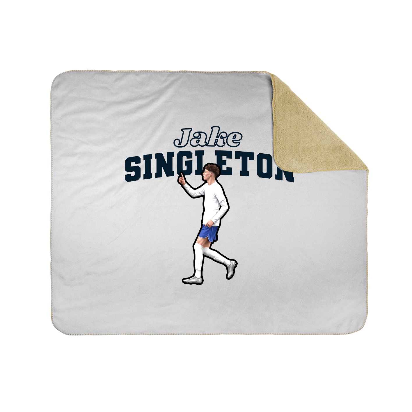 Throw Blanket — Name Arch in White