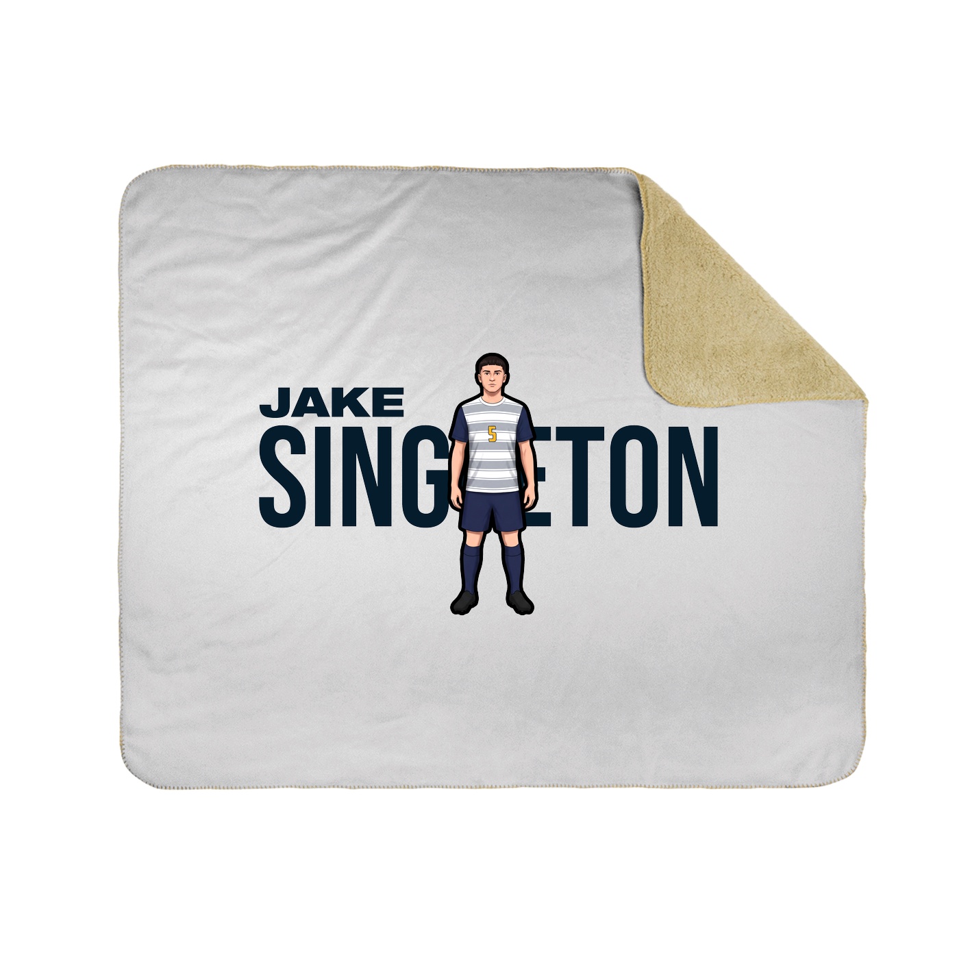 Throw Blanket — Player Name in White