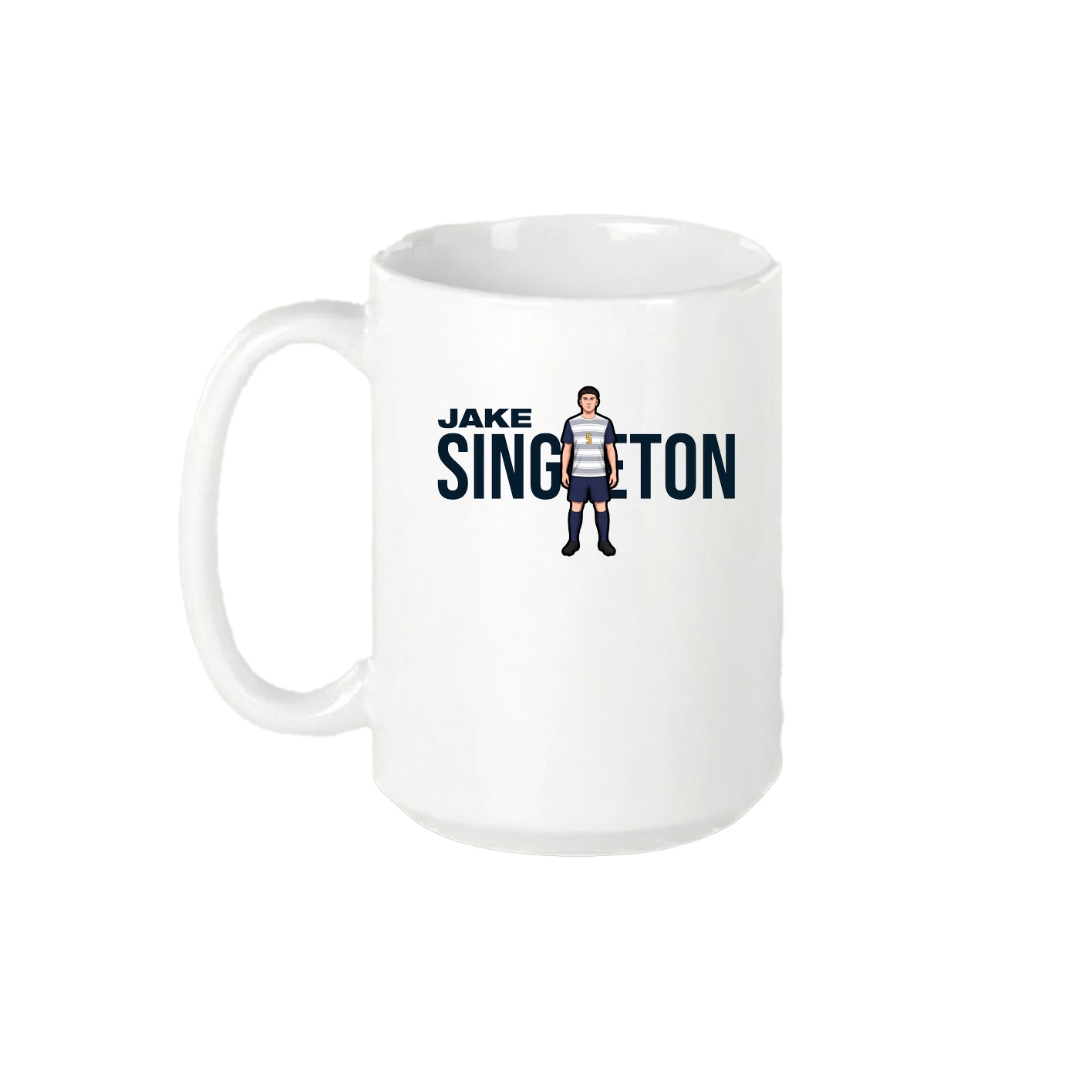 15oz Coffee Mug — Player Name in White