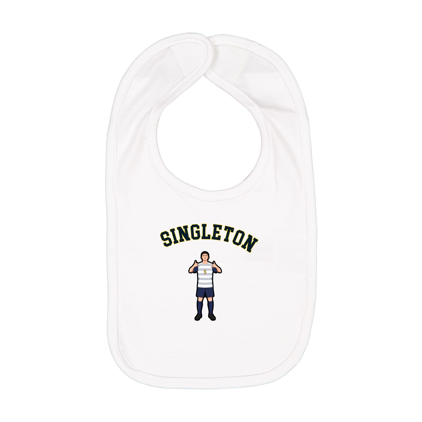 Infant Bib — Shirsey Arch in White